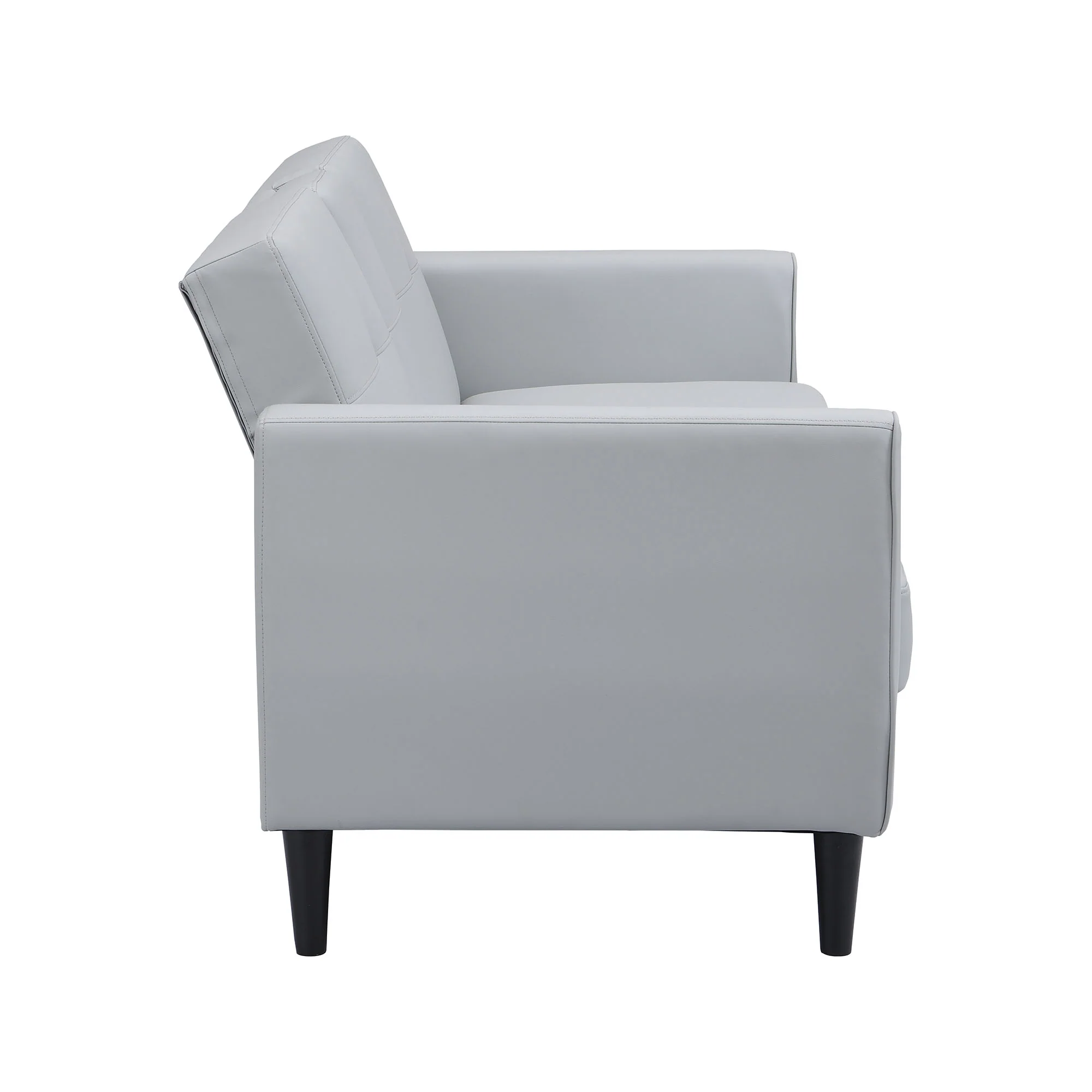 Latimer Grey Faux Leather 3-Seater Storage Sofa Bed - Image 12