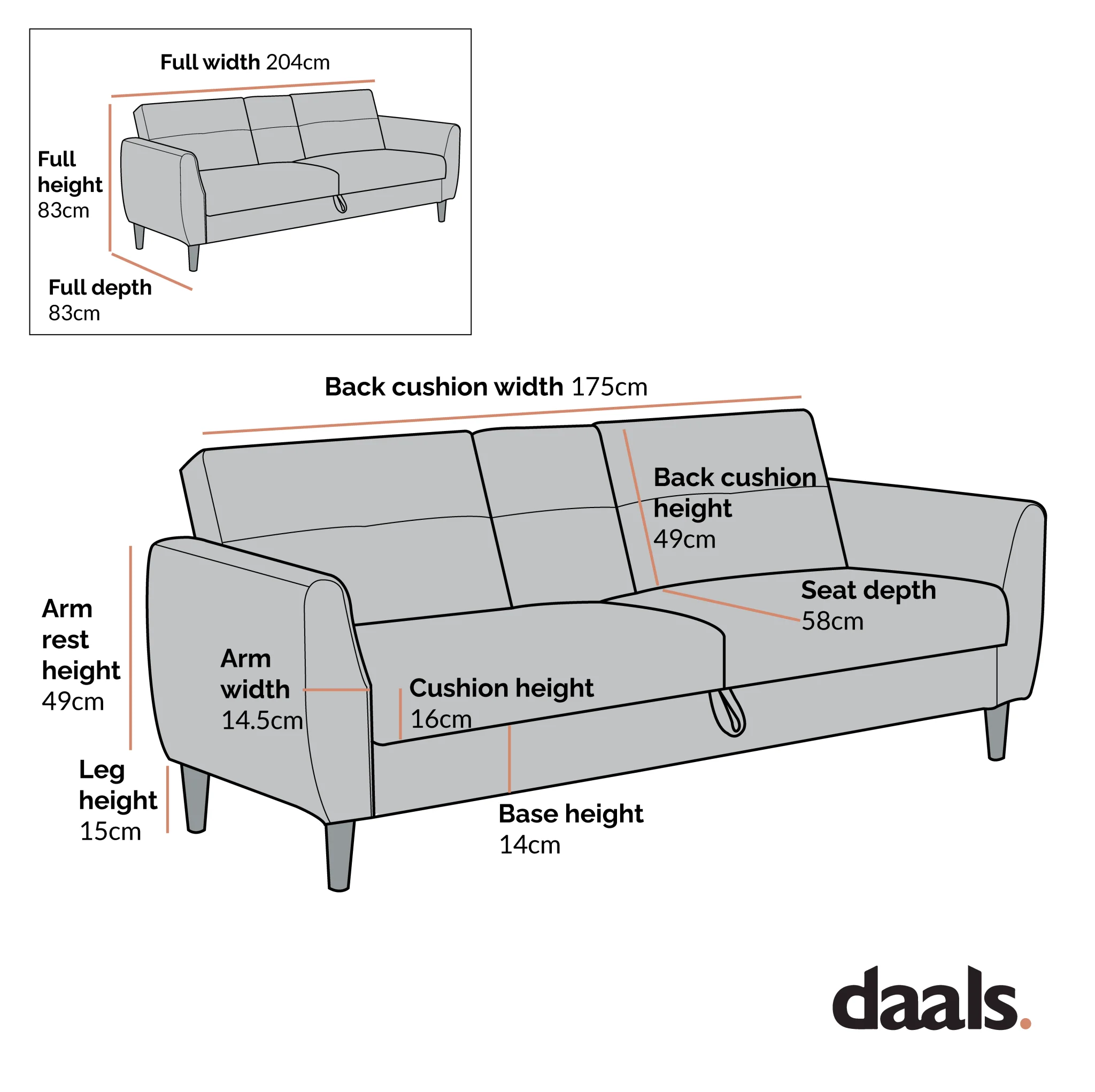Latimer Light Grey Brushed Fabric 3-Seater Storage Sofa Bed - Image 15