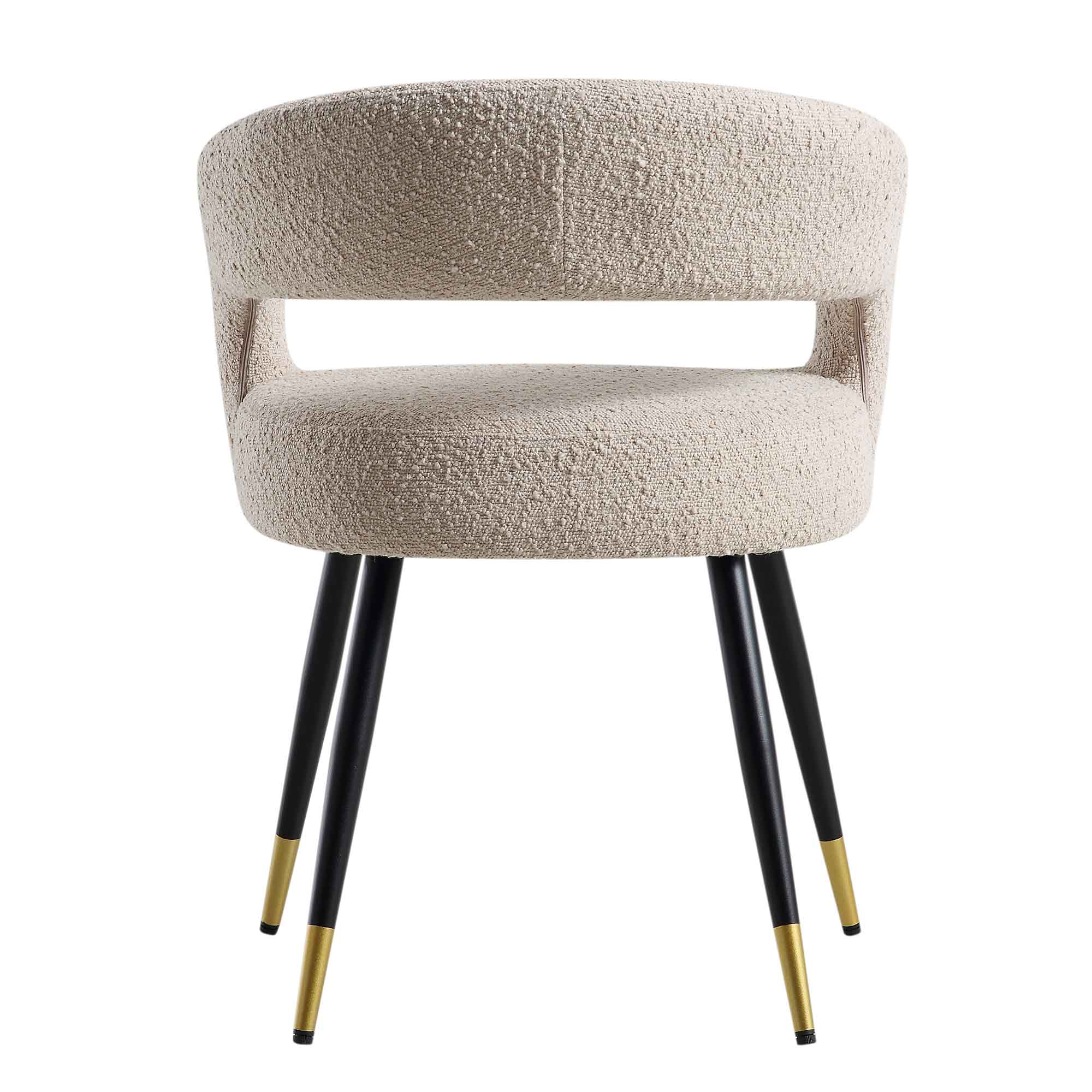 Laurel Wave Taupe Boucle Set of 2 Dining Chairs - Image 9