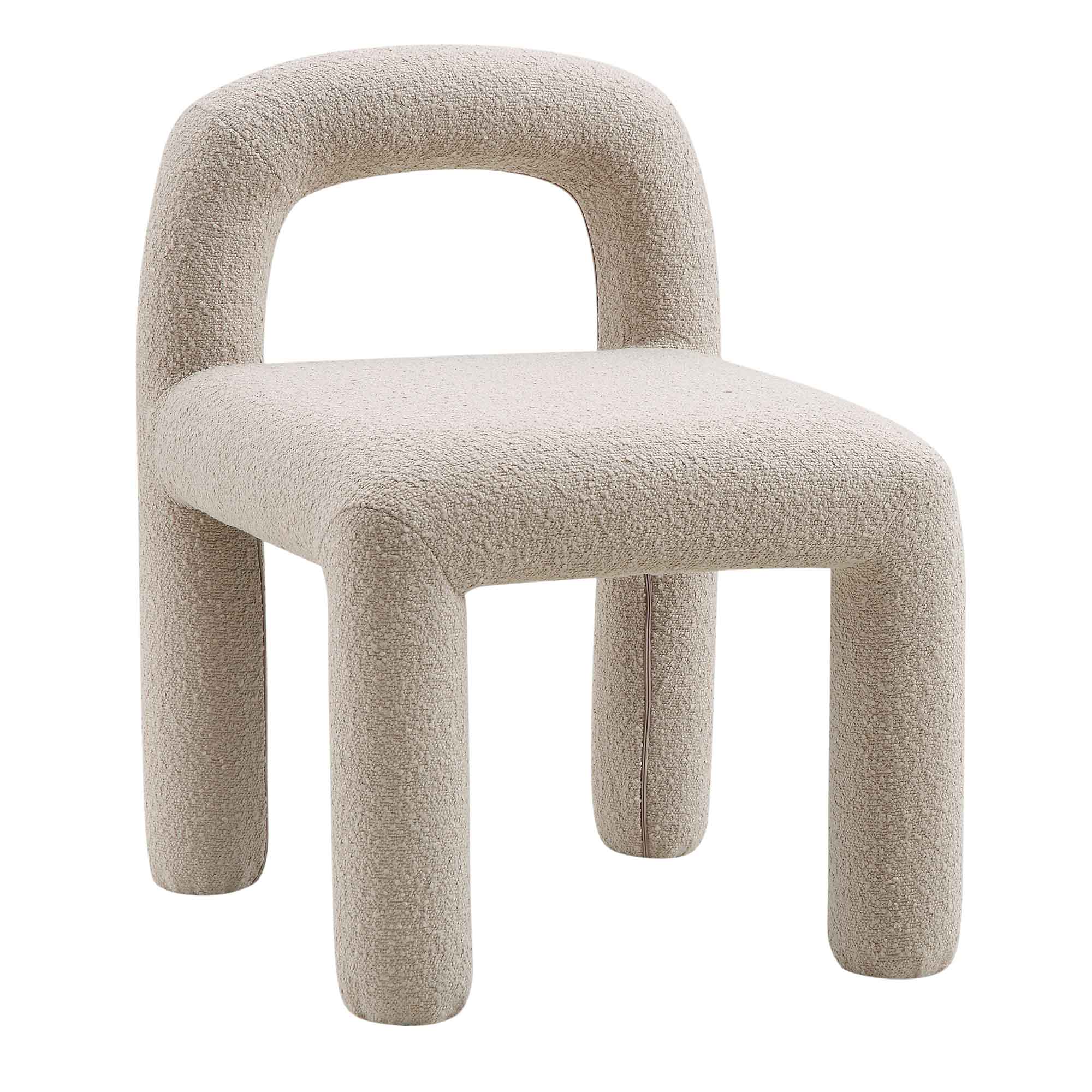 Libby Light Taupe Boucle Dining Chair - Image 3
