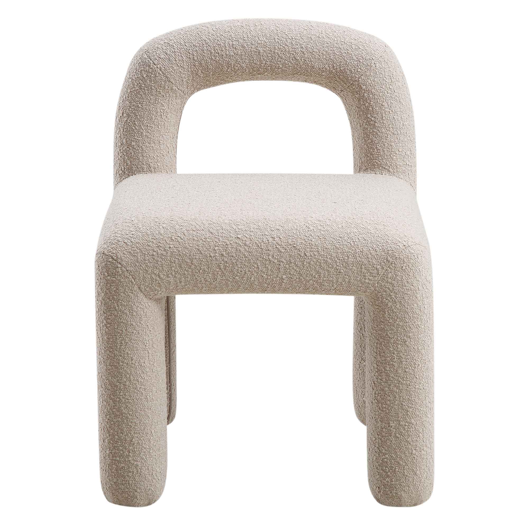 Libby Light Taupe Boucle Dining Chair - Image 4