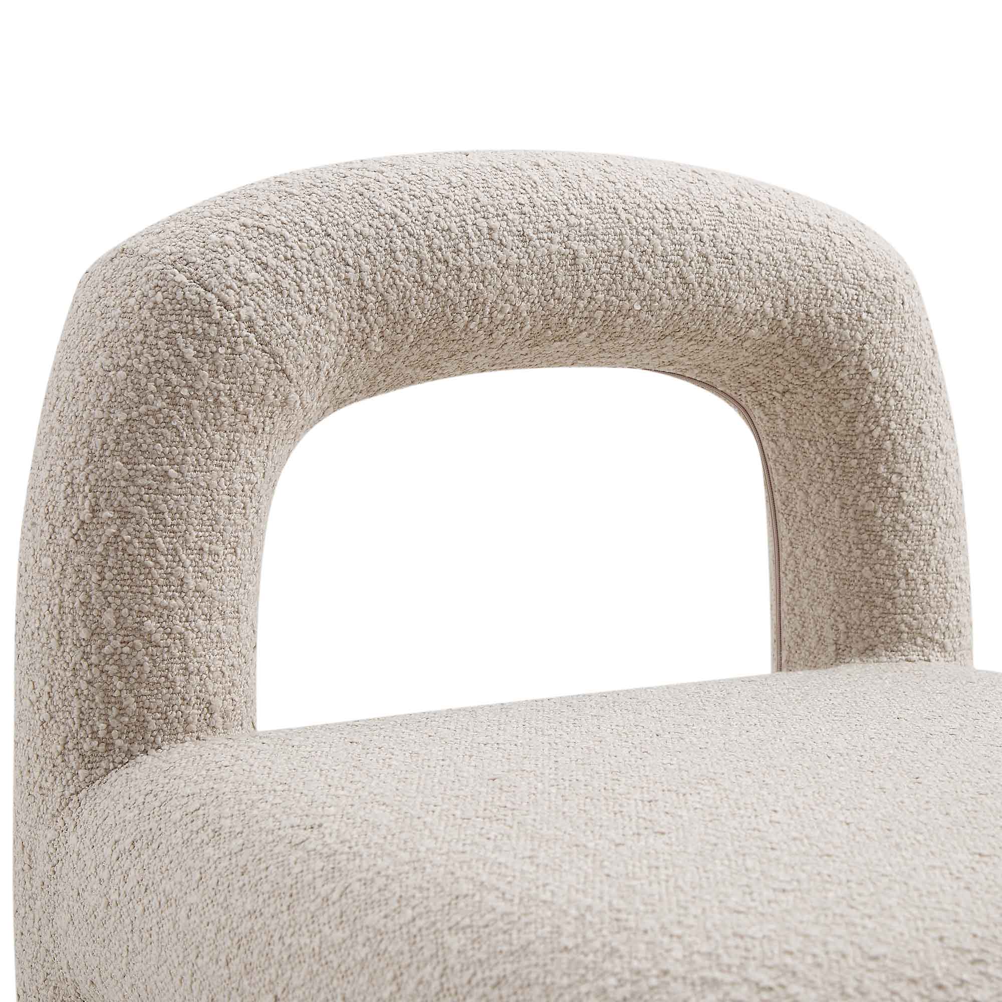 Libby Light Taupe Boucle Dining Chair - Image 8