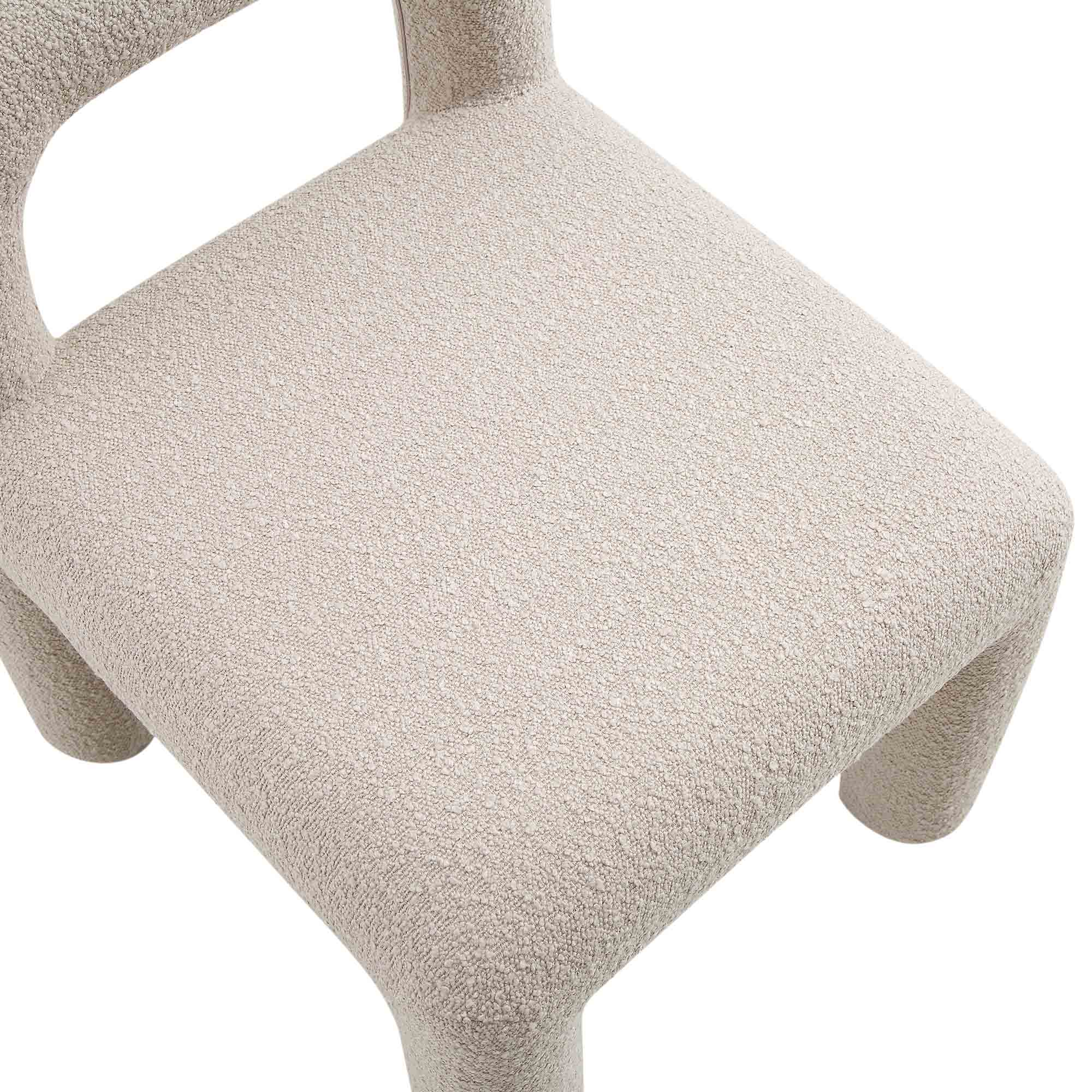 Libby Light Taupe Boucle Dining Chair - Image 9