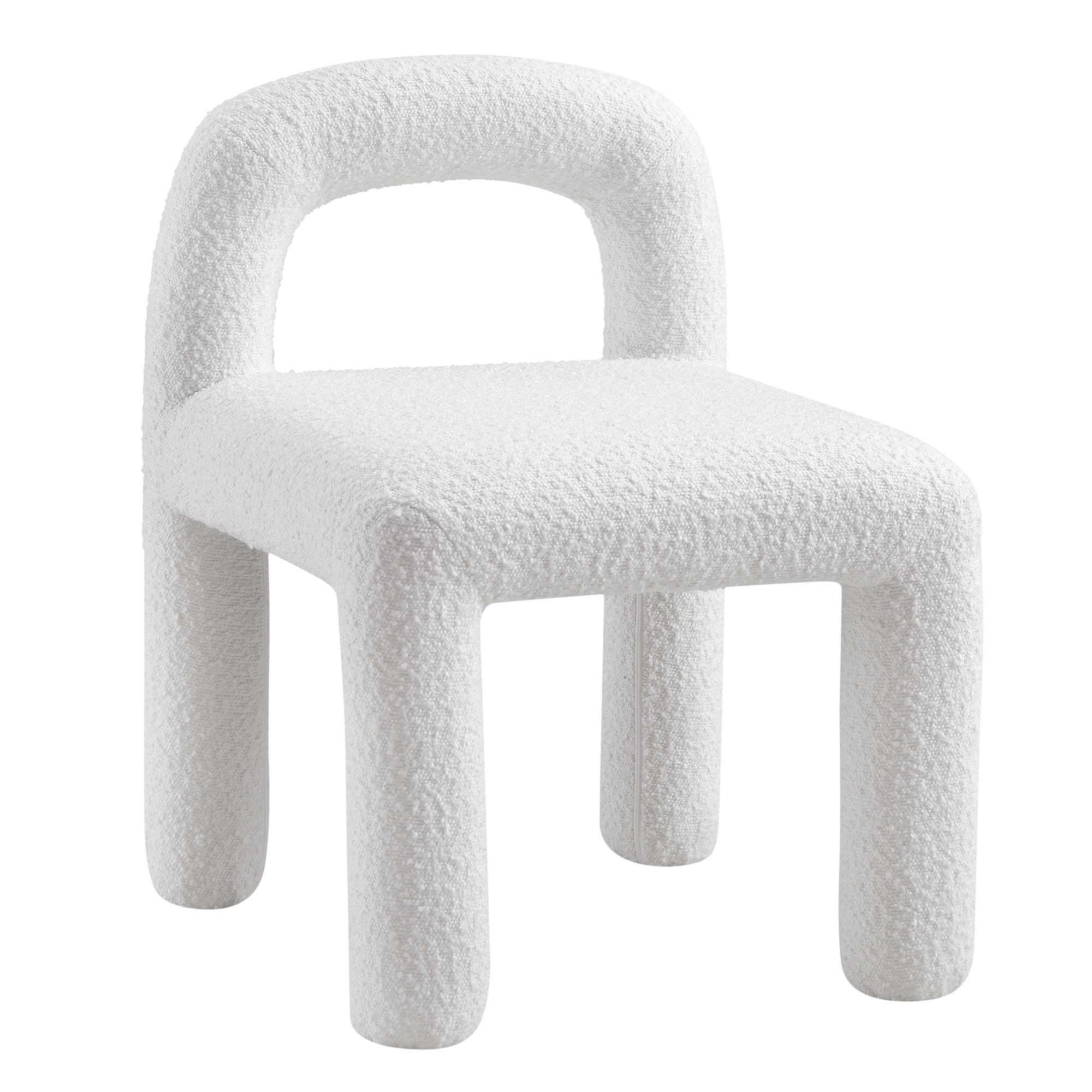 Libby White Boucle Dining Chair - Image 3