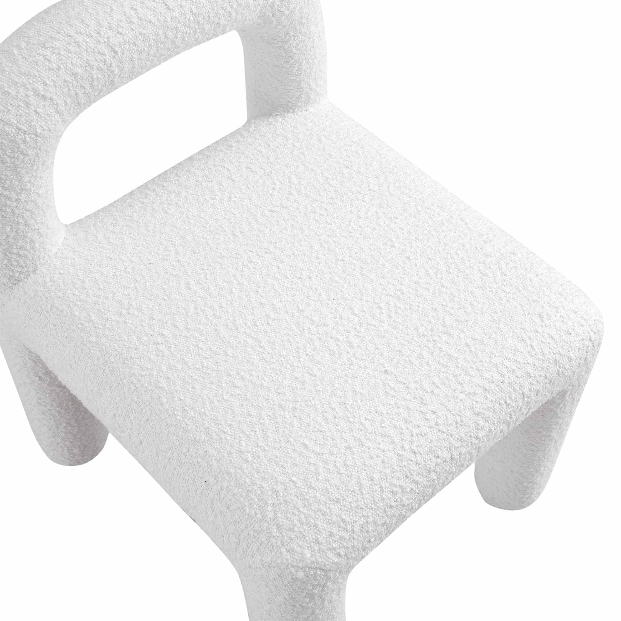 Libby White Boucle Dining Chair - Image 8