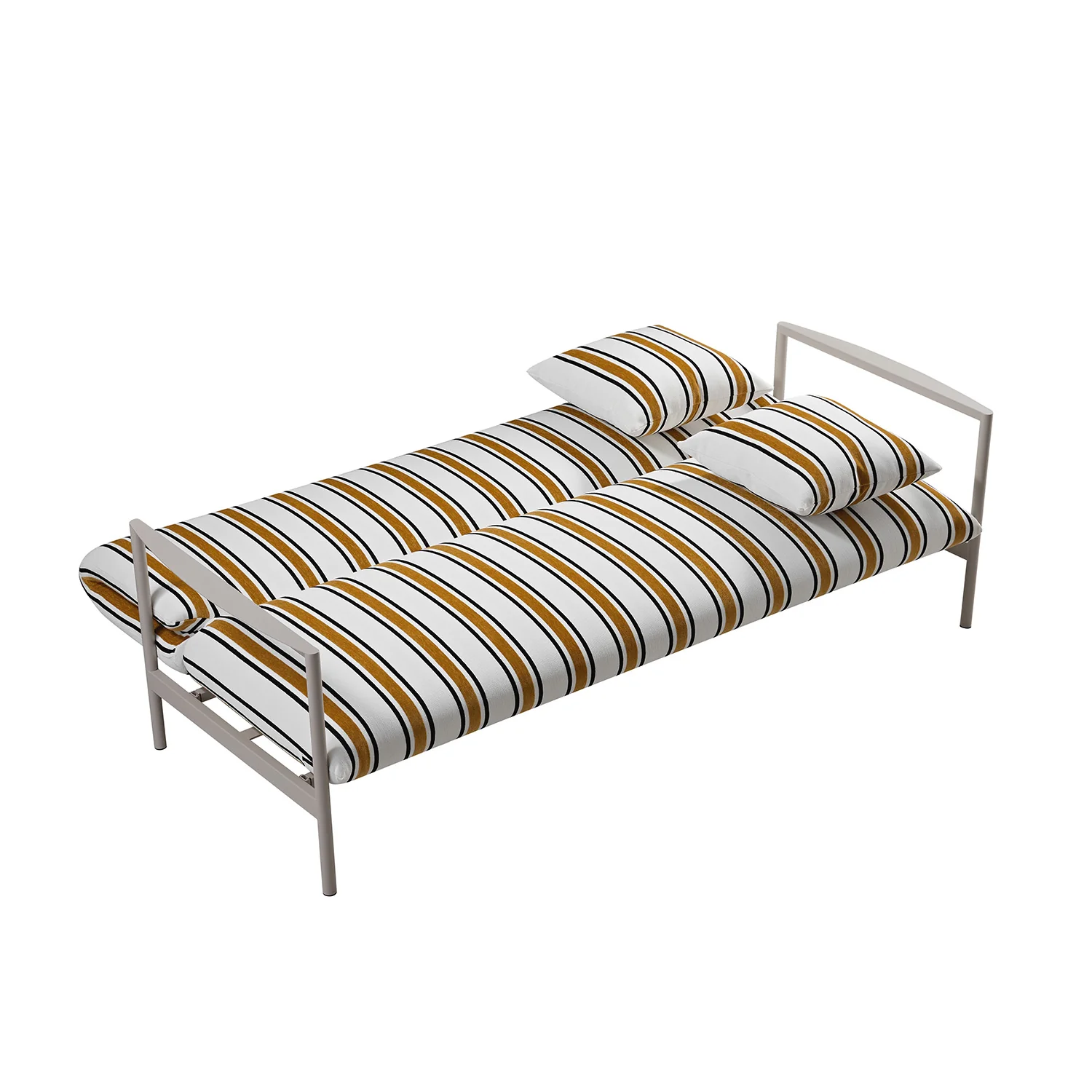 Linea Three Seater Sofa Bed, Amber Striped Chenille - Image 17