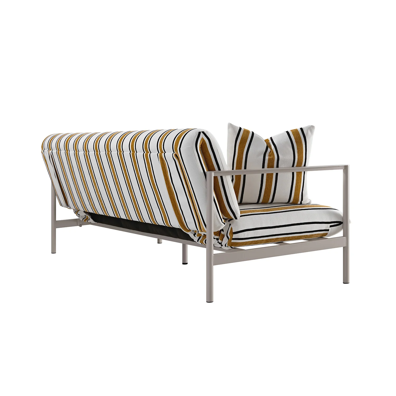 Linea Three Seater Sofa Bed, Amber Striped Chenille - Image 19