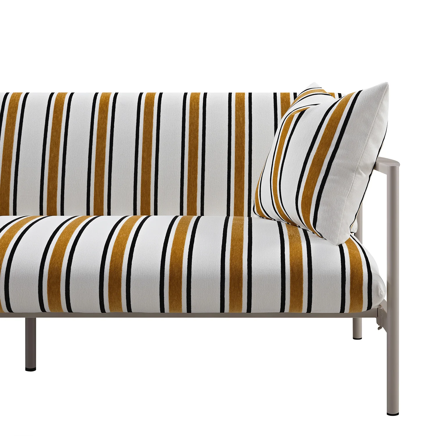 Linea Three Seater Sofa Bed, Amber Striped Chenille - Image 23