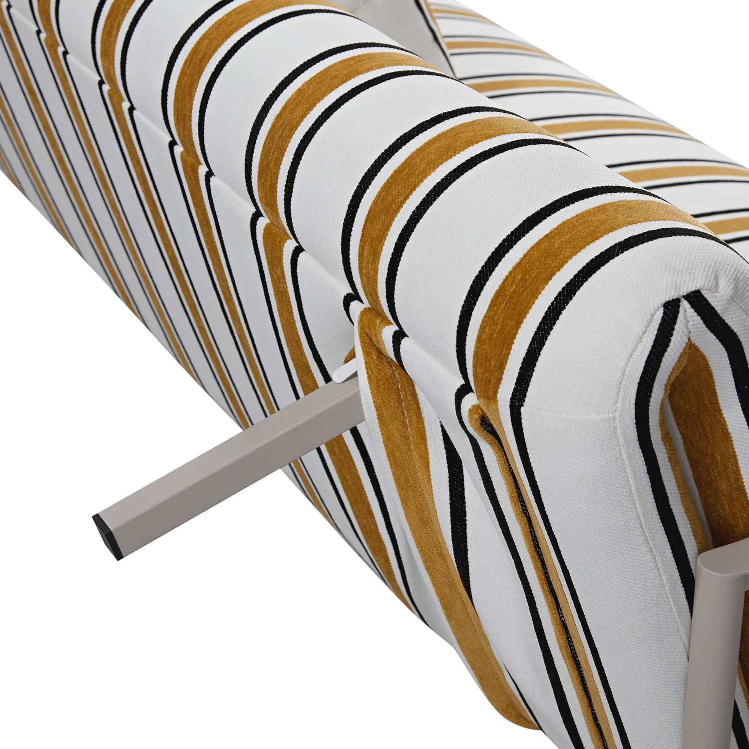 Linea Three Seater Sofa Bed, Amber Striped Chenille - Image 26