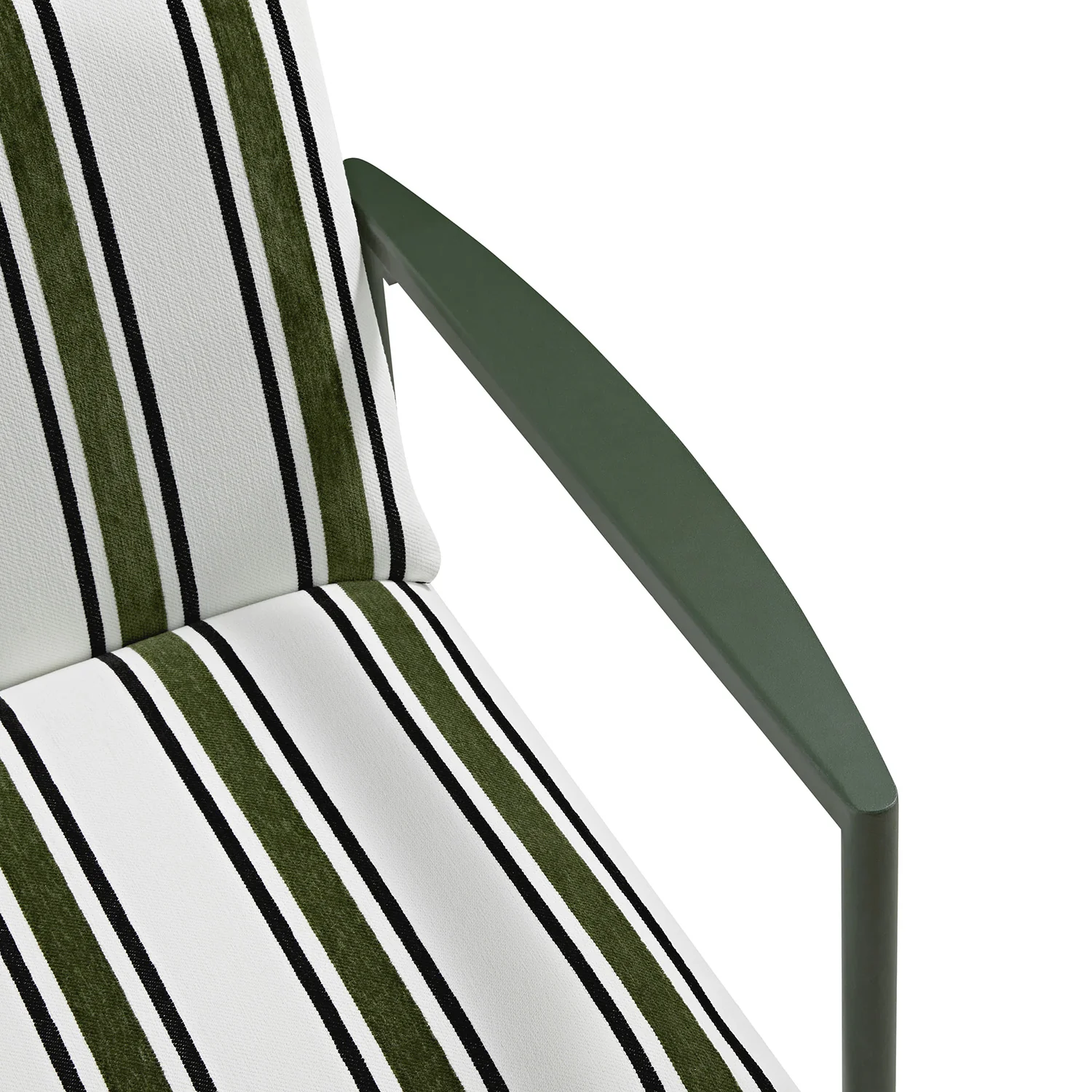 Linea Three Seater Sofa Bed, Forest Green Striped Chenille - Image 13