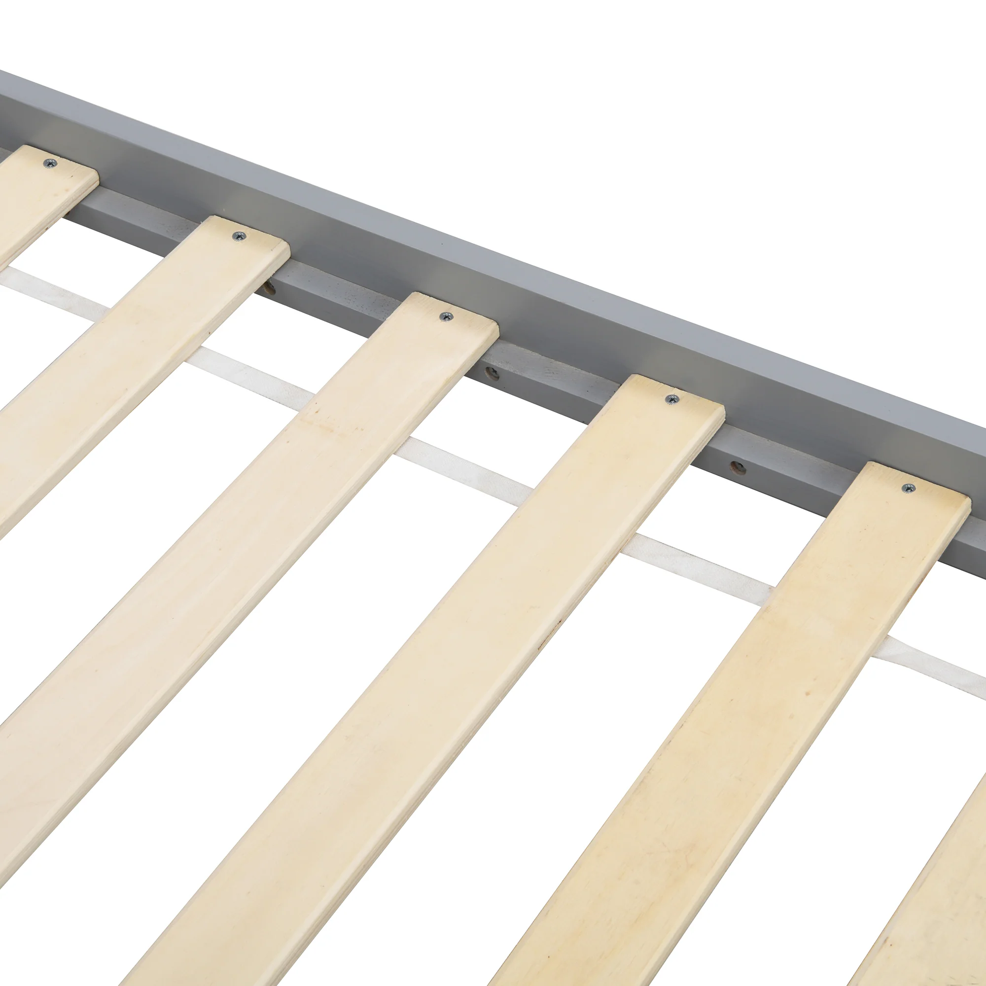 Linnelle Solid Wood Bed Frame in Grey - Image 7