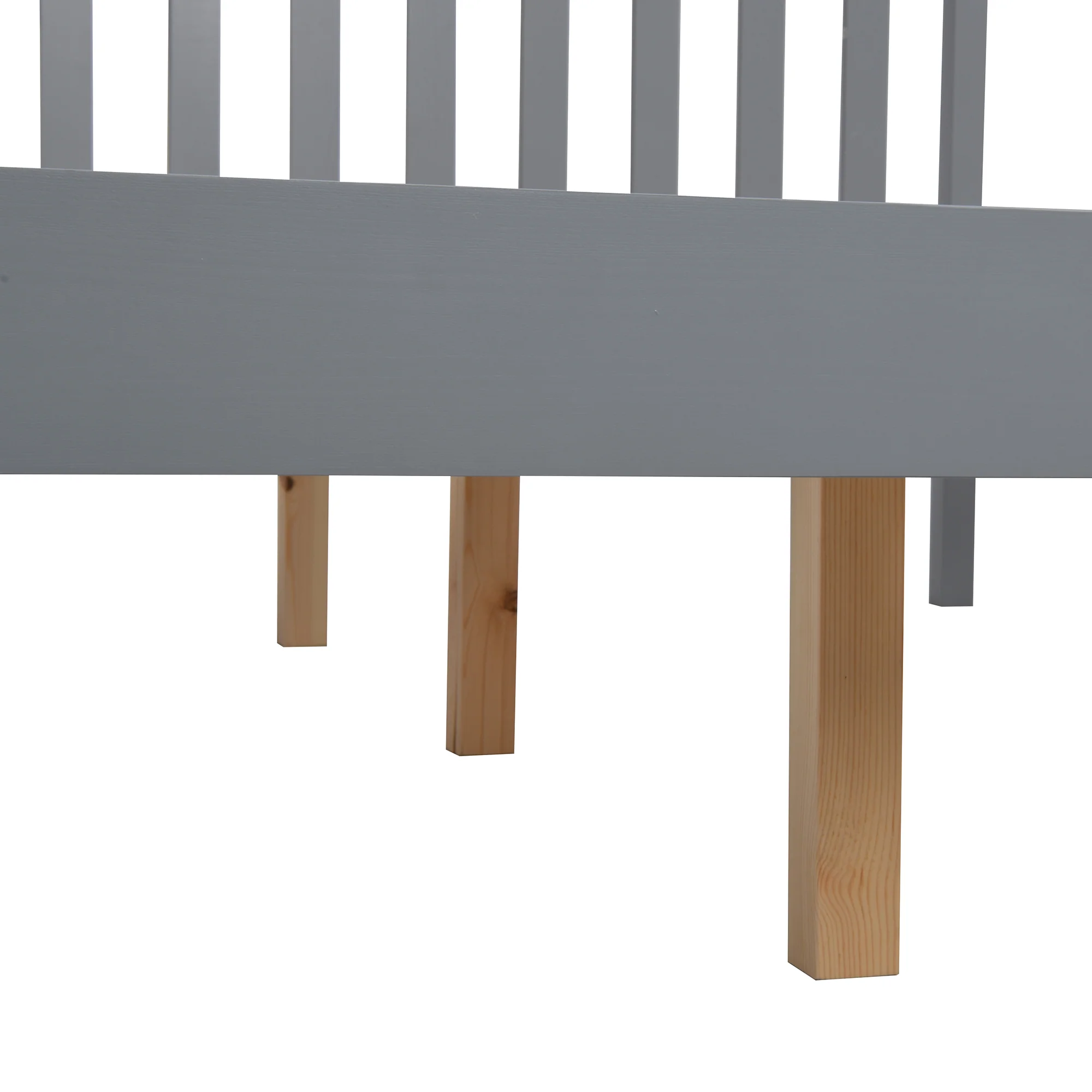 Linnelle Solid Wood Bed Frame in Grey - Image 8