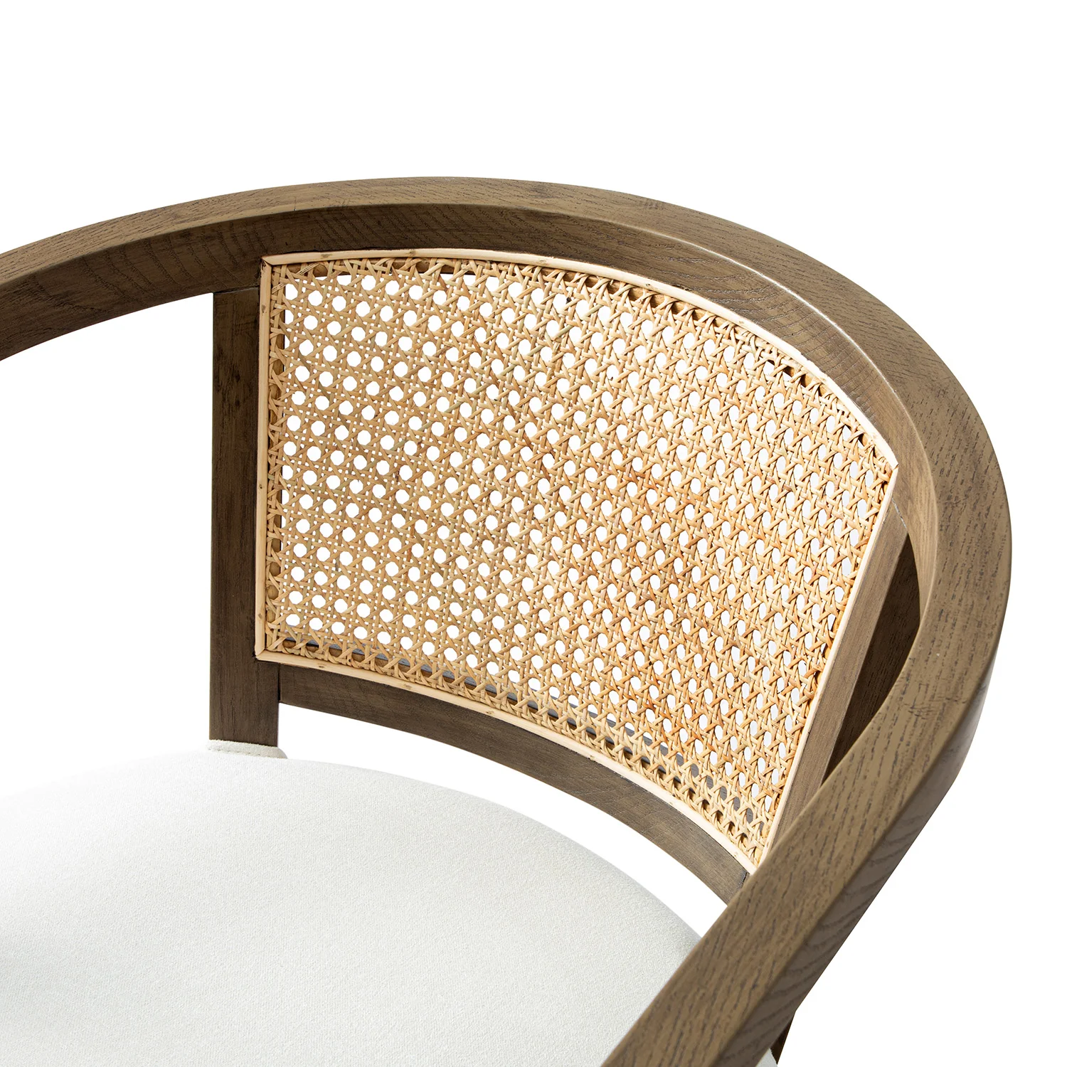 Lucia Natural Cane Swivel Desk Chair, Silver Oak - Image 9