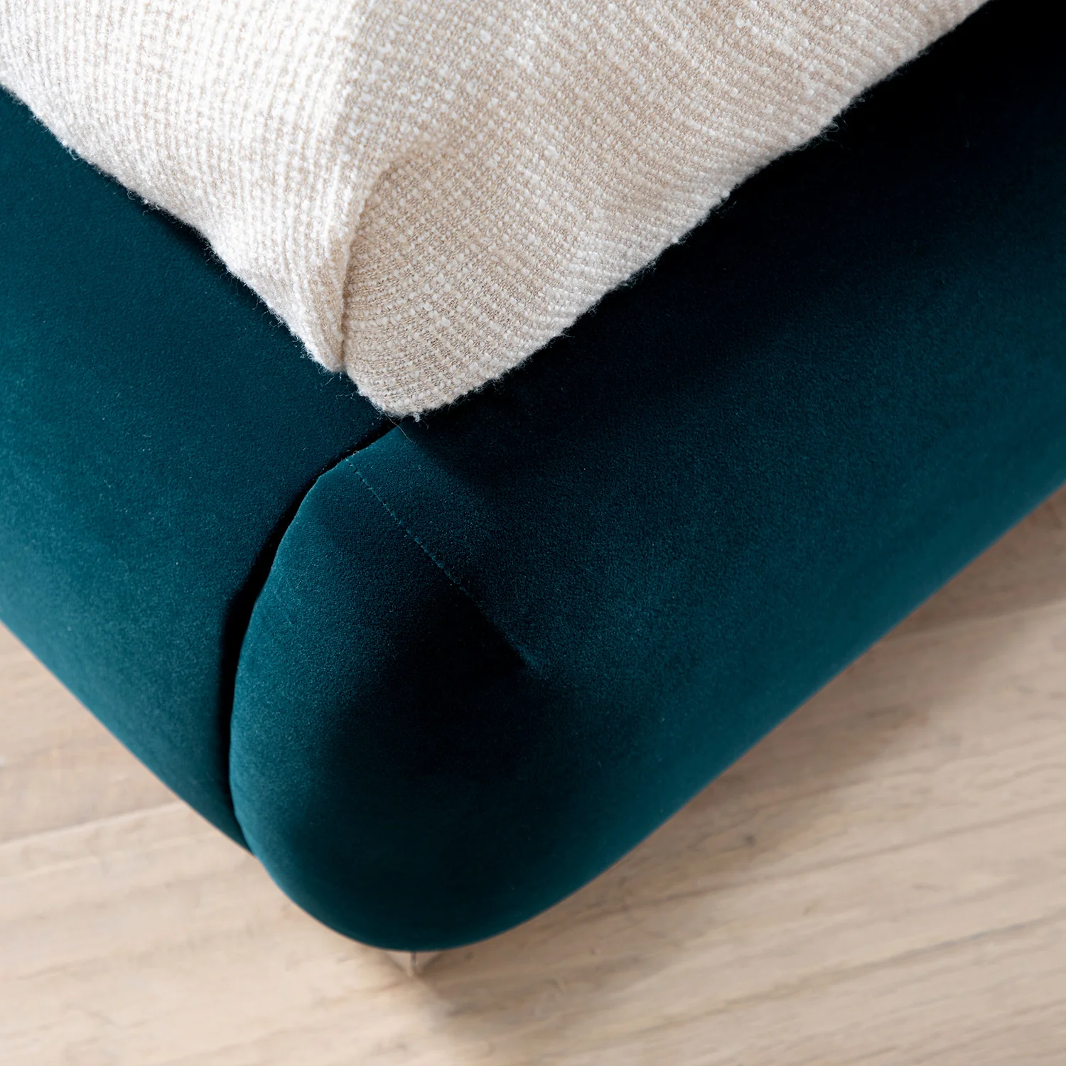 Luella Upholstered Wooden Plinth Base Storage Bed, Teal Velvet - Image 7