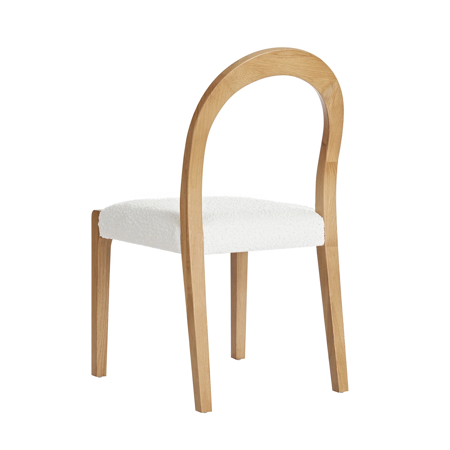 Lumi Dining Chair, Ecru Boucle | Natural Oak Frame - Image 12