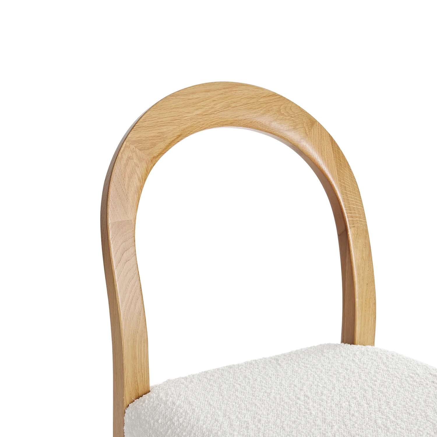 Lumi Dining Chair, Ecru Boucle | Natural Oak Frame - Image 15