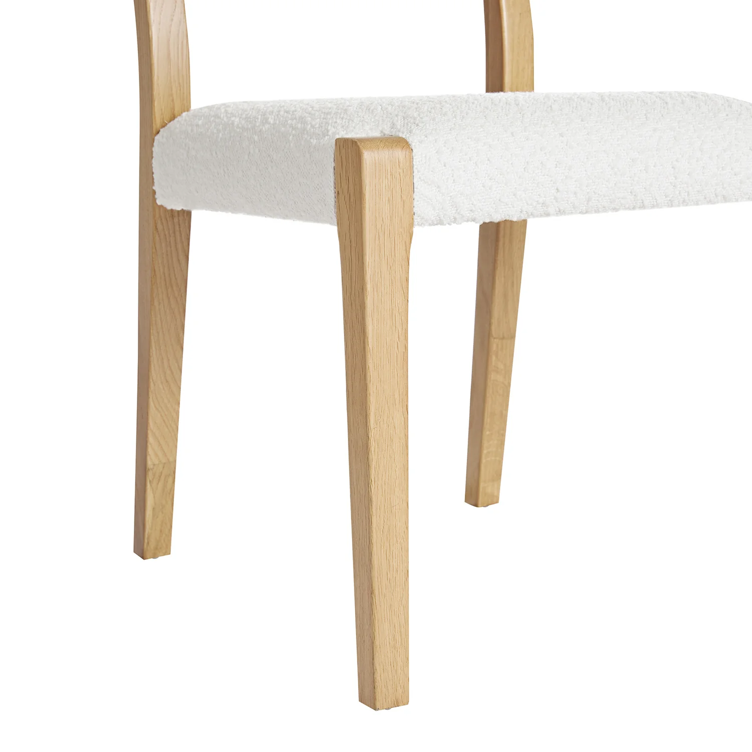 Lumi Dining Chair, Ecru Boucle | Natural Oak Frame - Image 16