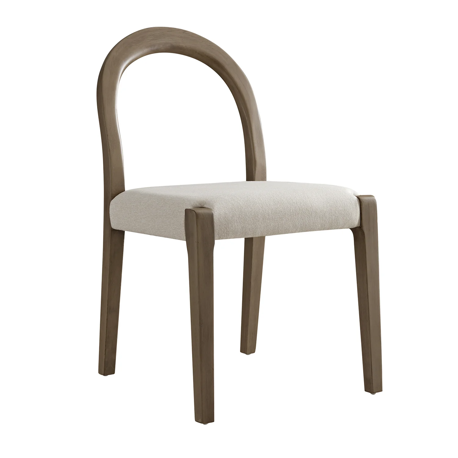 Lumi Dining Chair, Oatmeal Fabric | Silver Oak Frame - Image 8
