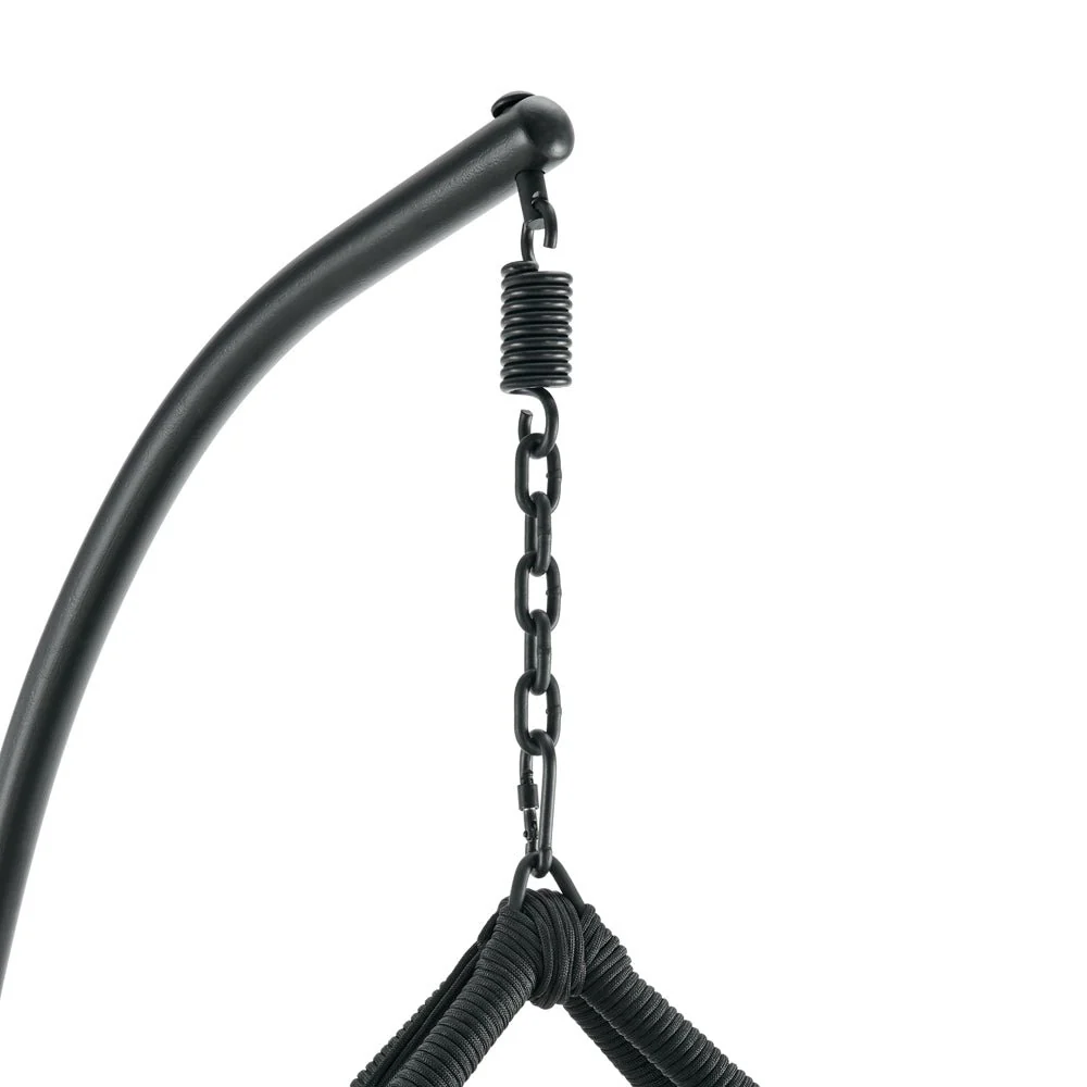 Lydia Geometric Rattan & Rope Mix Indoor Outdoor Hanging Chair - Image 9