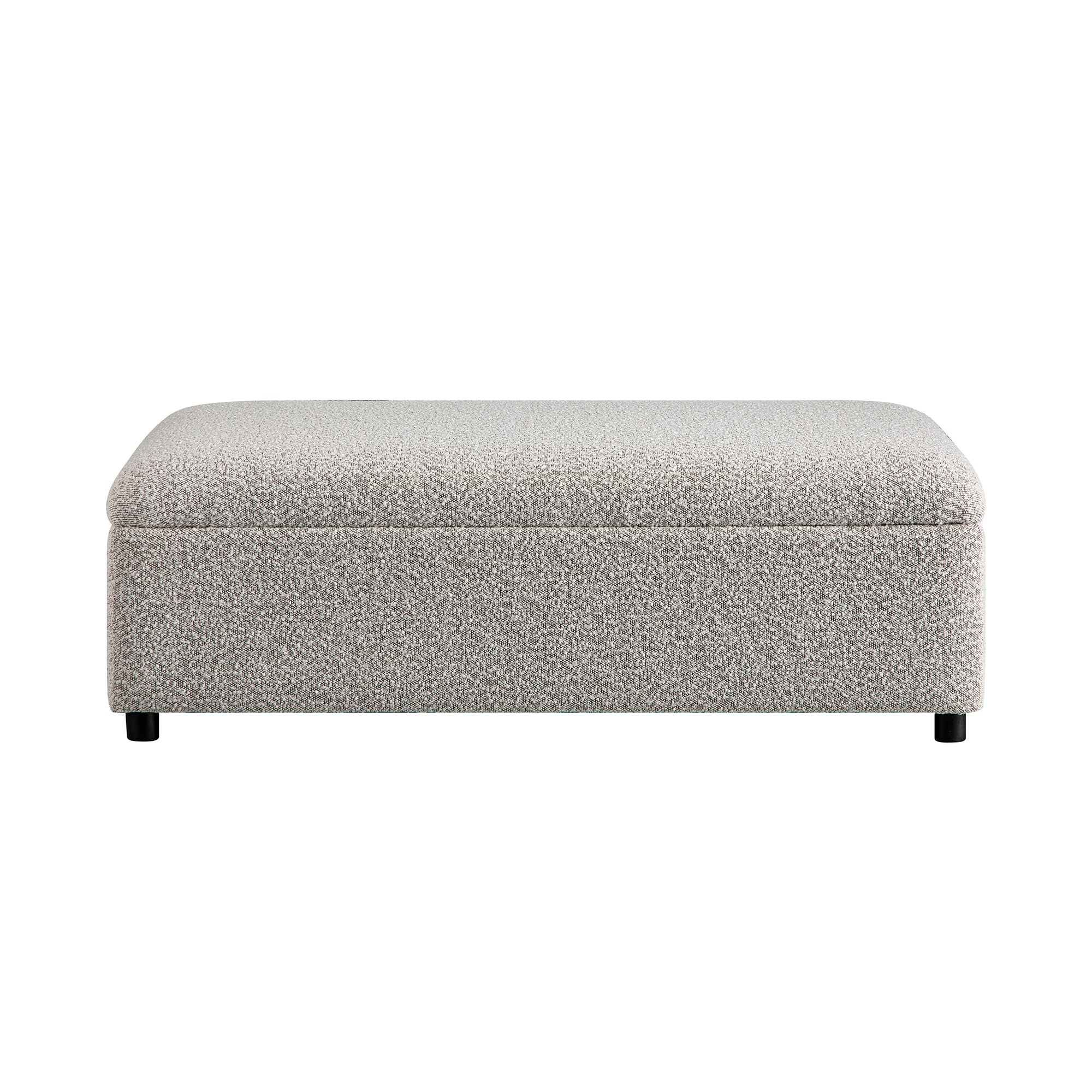 Magda Fold-Out Small Double Bed in an Ottoman, Mist Grey Boucle - Image 3