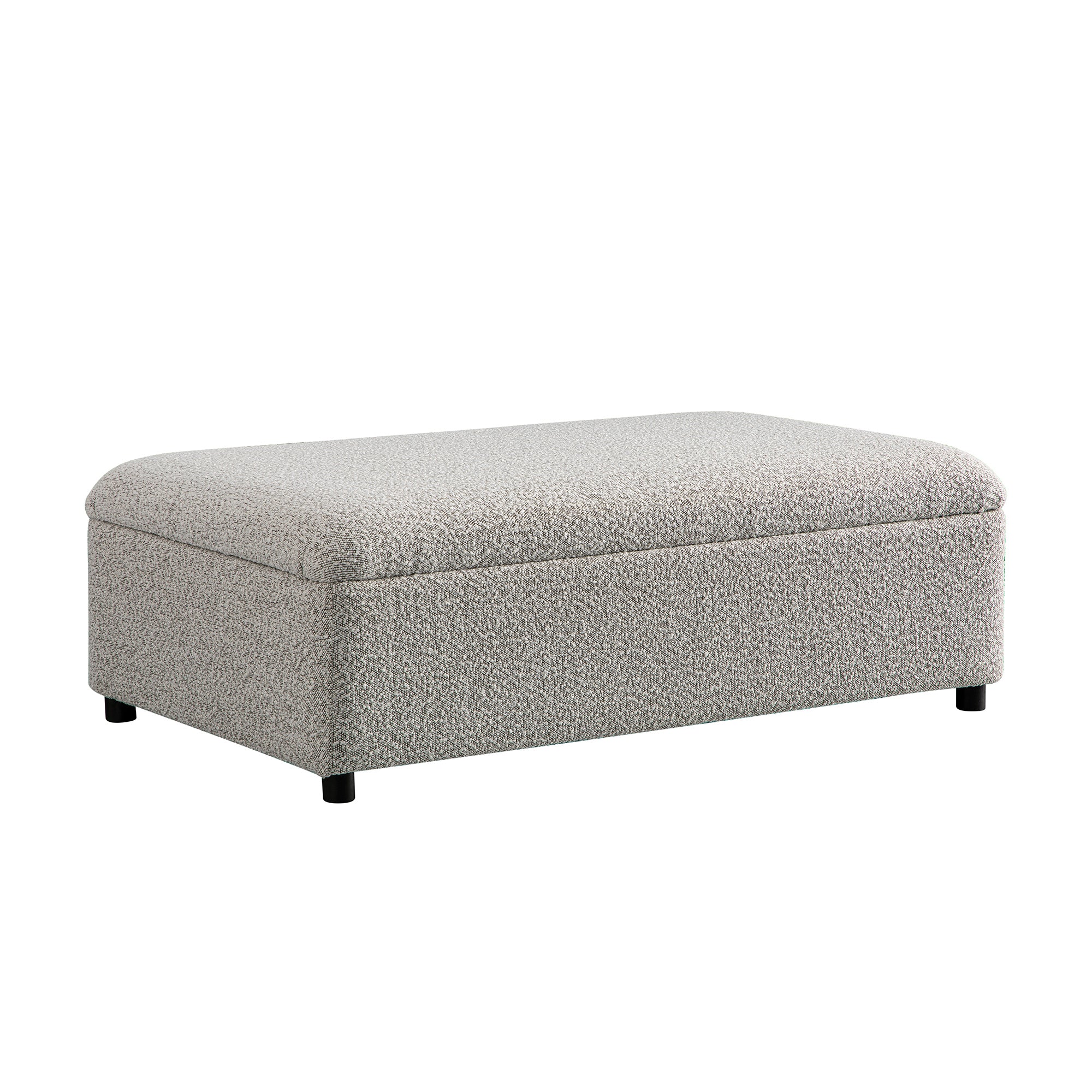 Magda Fold-Out Small Double Bed in an Ottoman, Mist Grey Boucle - Image 6