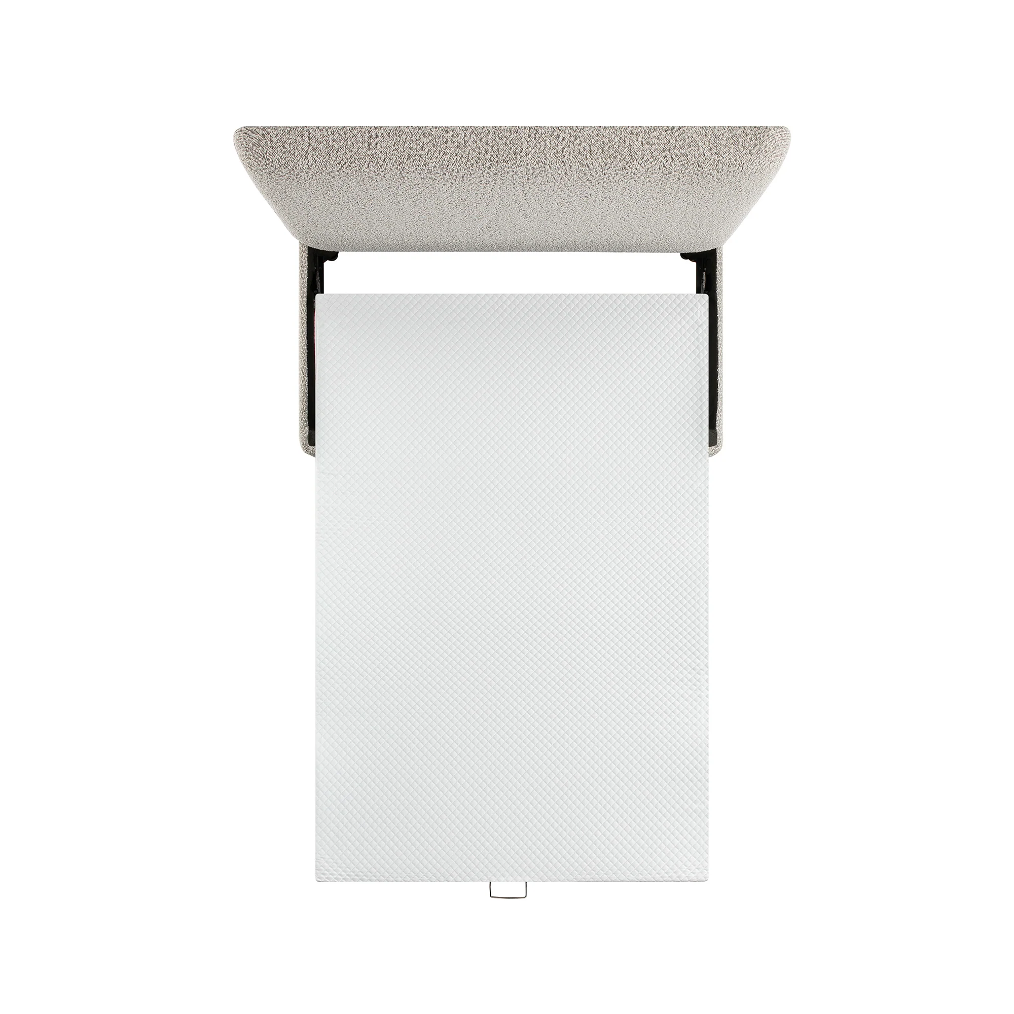 Magda Fold-Out Small Double Bed in an Ottoman, Mist Grey Boucle - Image 7