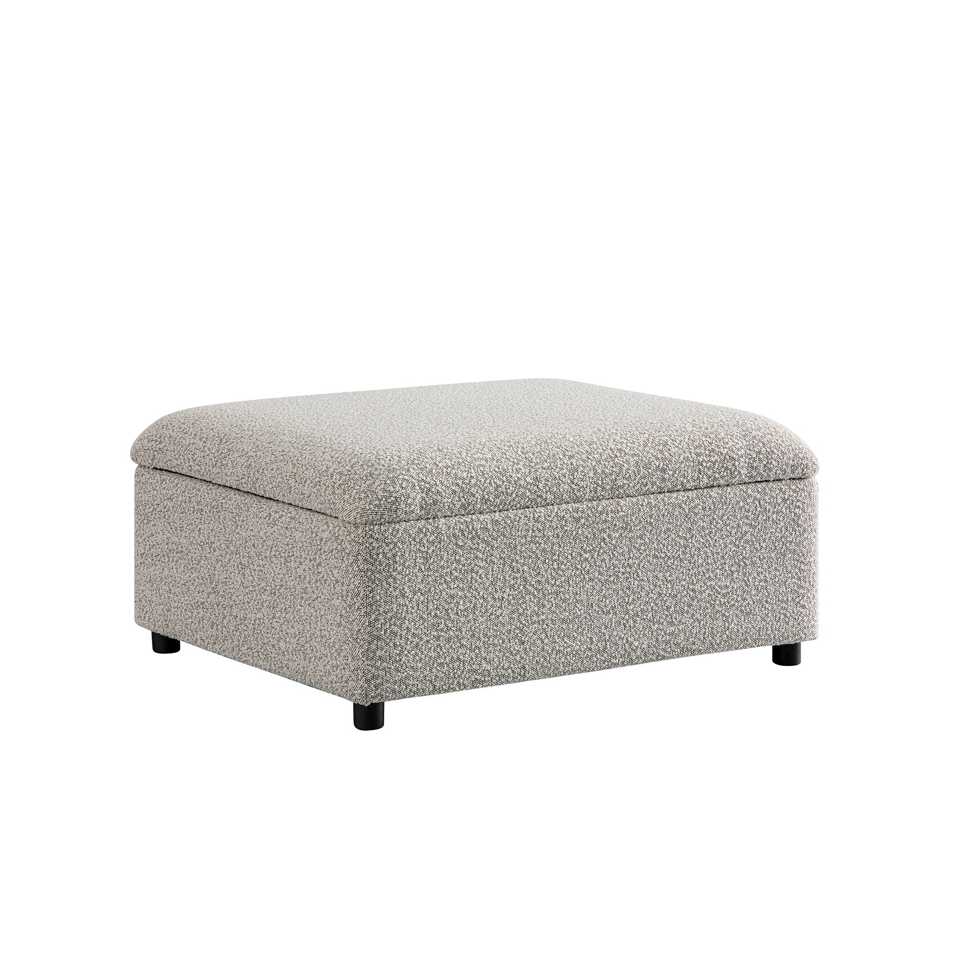 Magda Fold-Out Single Bed in an Ottoman, Mist Grey Boucle - Image 11