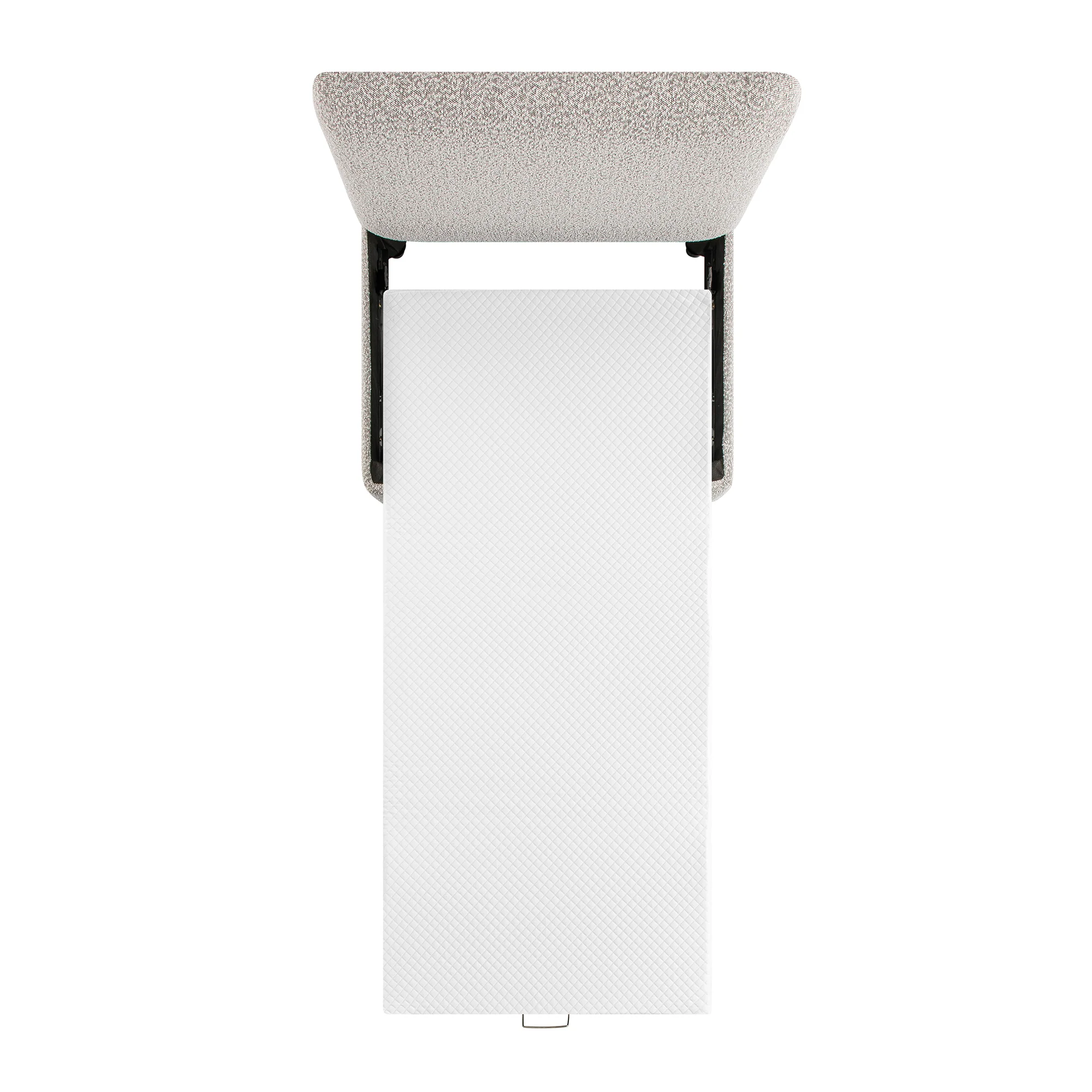 Magda Fold-Out Single Bed in an Ottoman, Mist Grey Boucle - Image 13