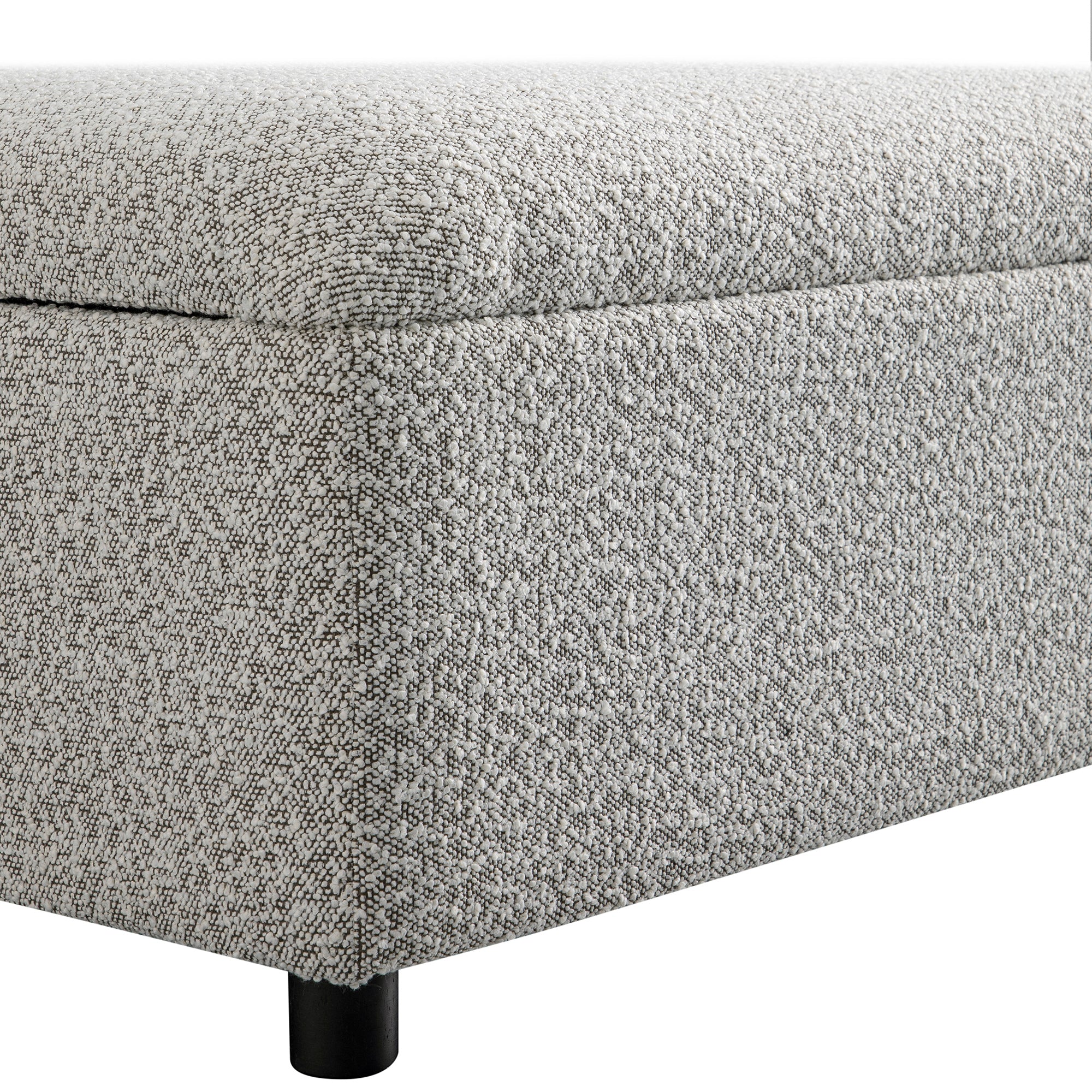 Magda Fold-Out Single Bed in an Ottoman, Mist Grey Boucle - Image 16