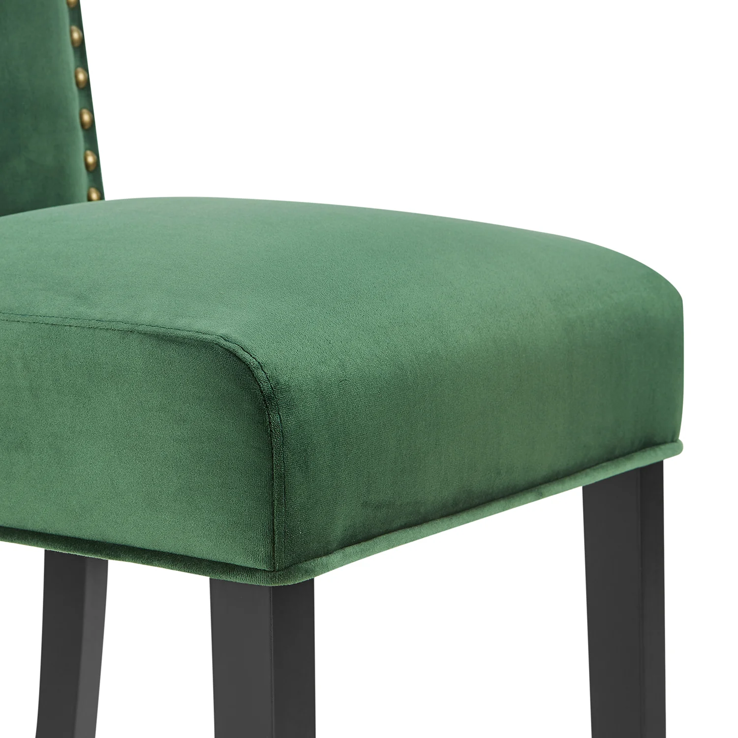 Maidwell Set of 2 Green Velvet Dining Chairs - Image 9