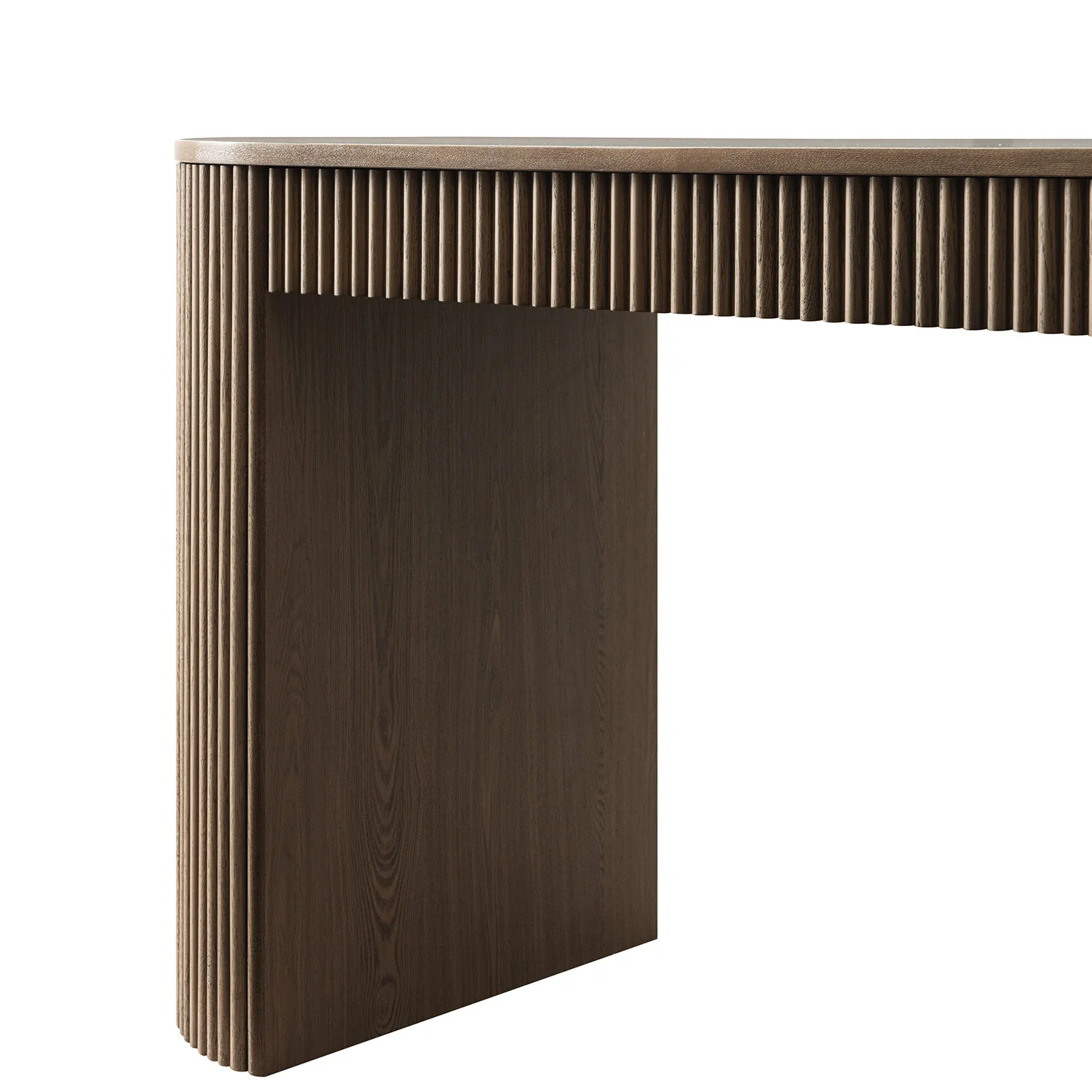 Maru 1-Drawer Writing Desk, Silver Oak - Image 14