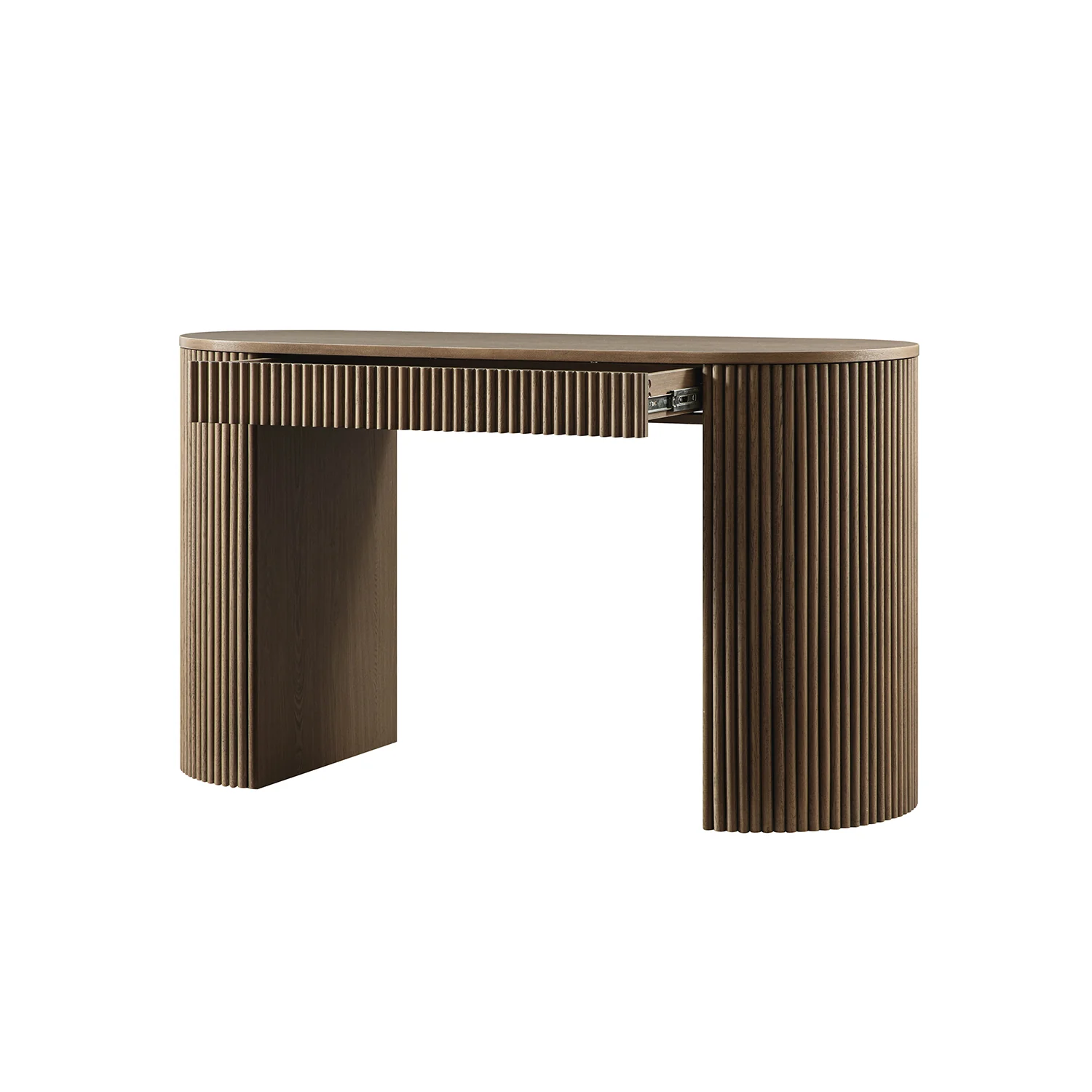 Maru 1-Drawer Writing Desk, Silver Oak - Image 9