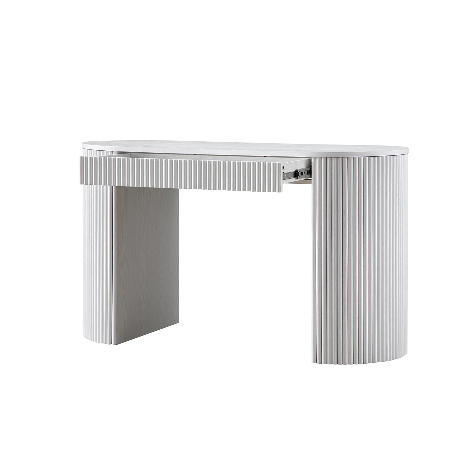 Maru 1-Drawer Writing Desk, Washed White - Image 10