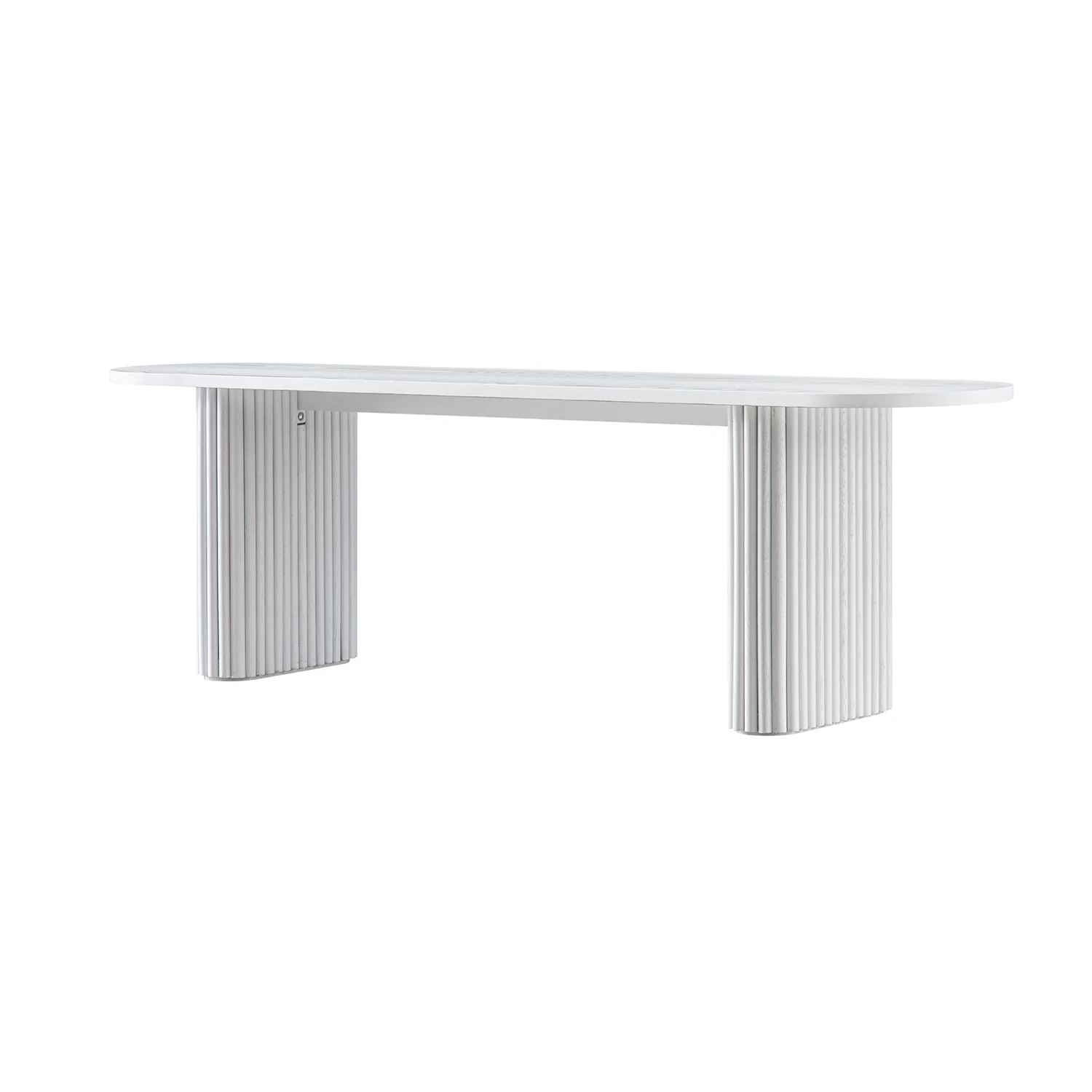 Maru 150cm Dining Bench, Washed White - Image 4