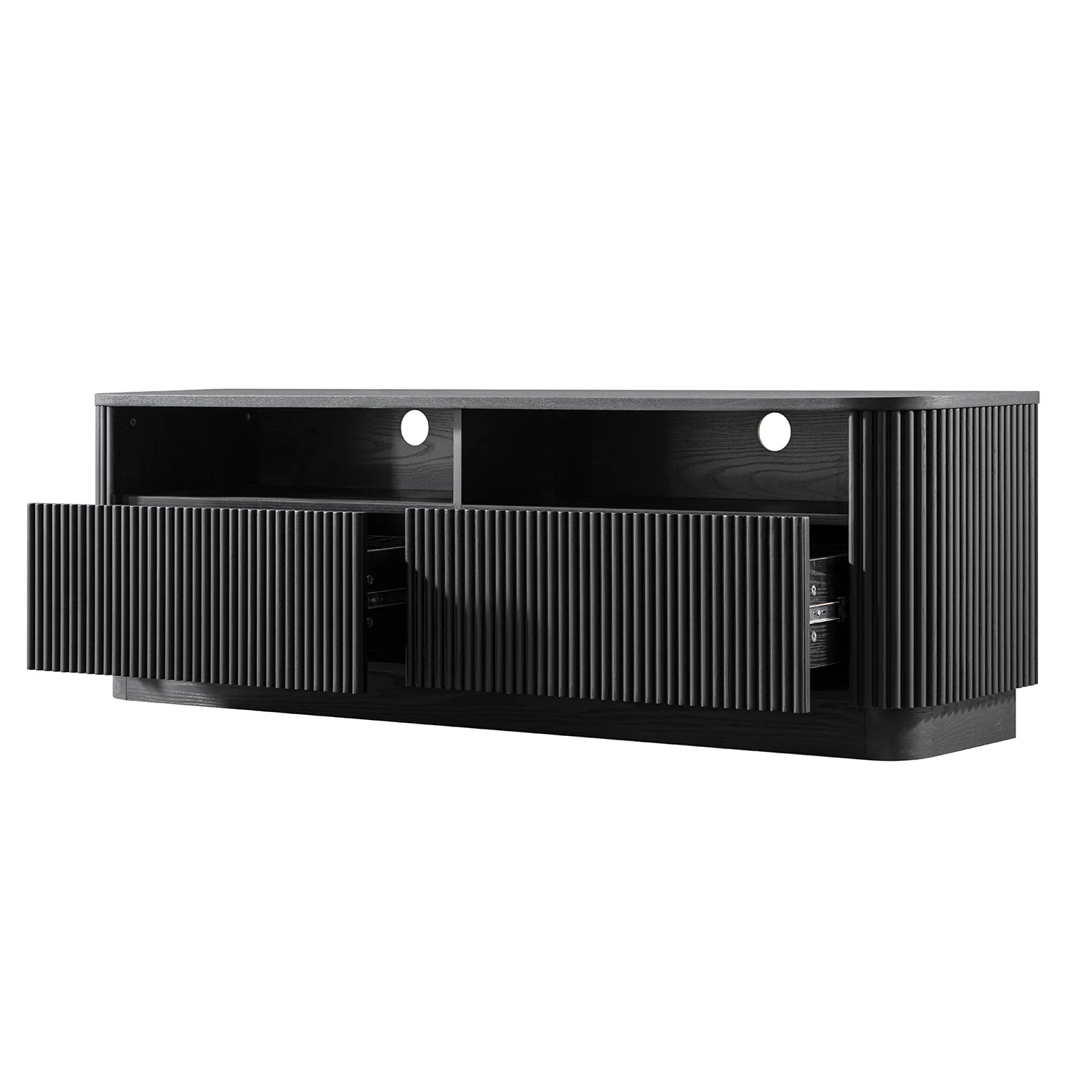 Maru 162cm TV Unit with Drawers, Black - Image 10