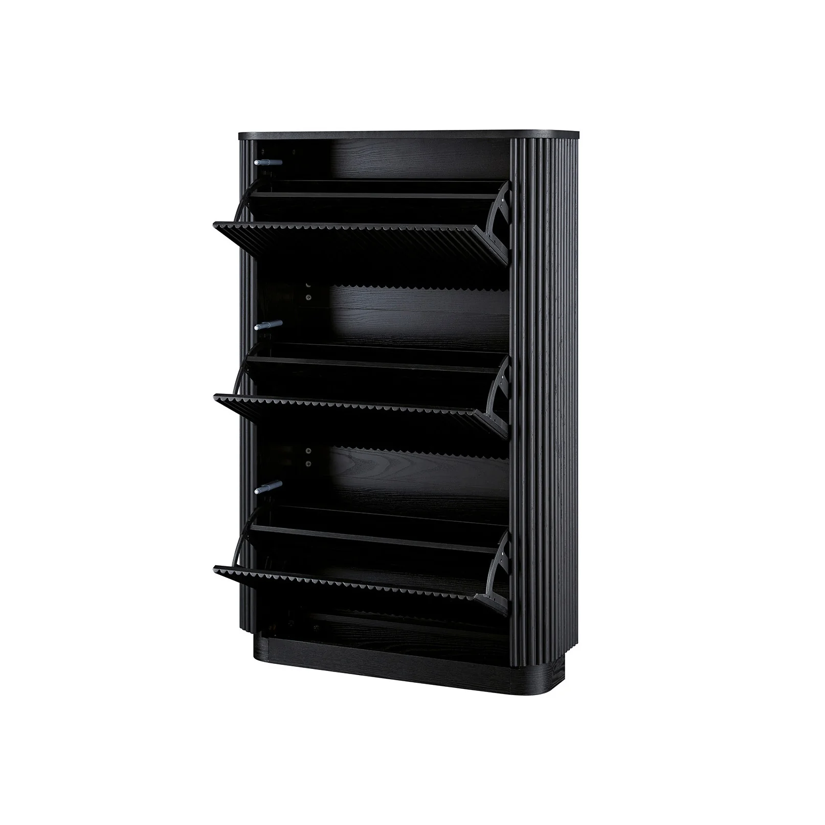 Maru 3-Door Shoe Storage Cabinet, Black - Image 11