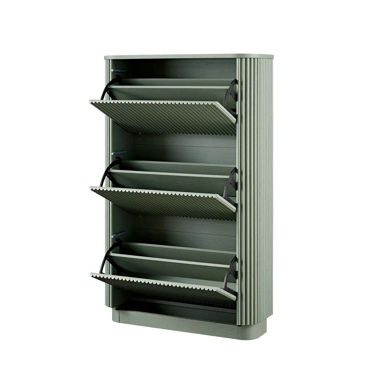 Maru 3-Door Shoe Storage Cabinet, Sage Green - Image 11