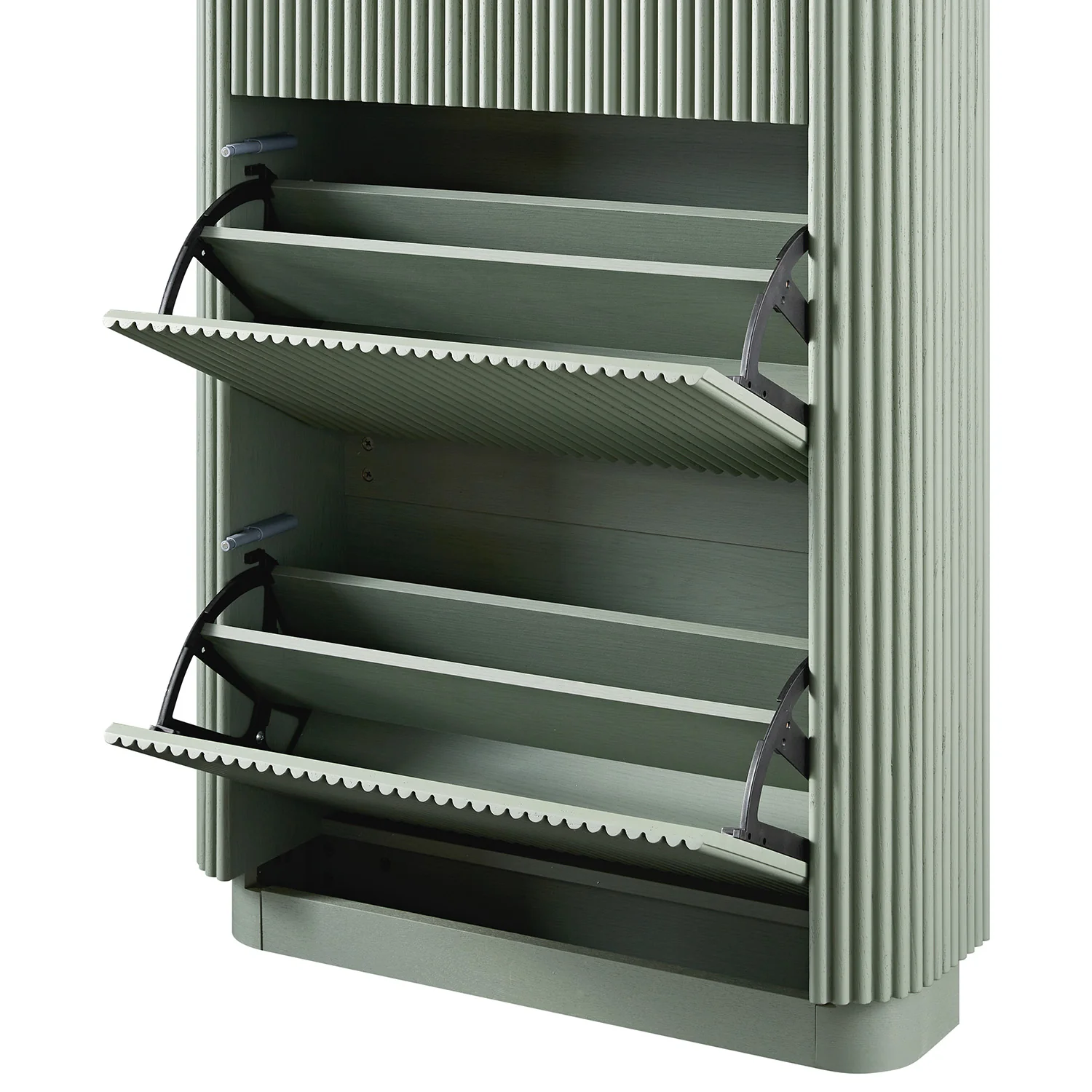 Maru 3-Door Shoe Storage Cabinet, Sage Green - Image 15