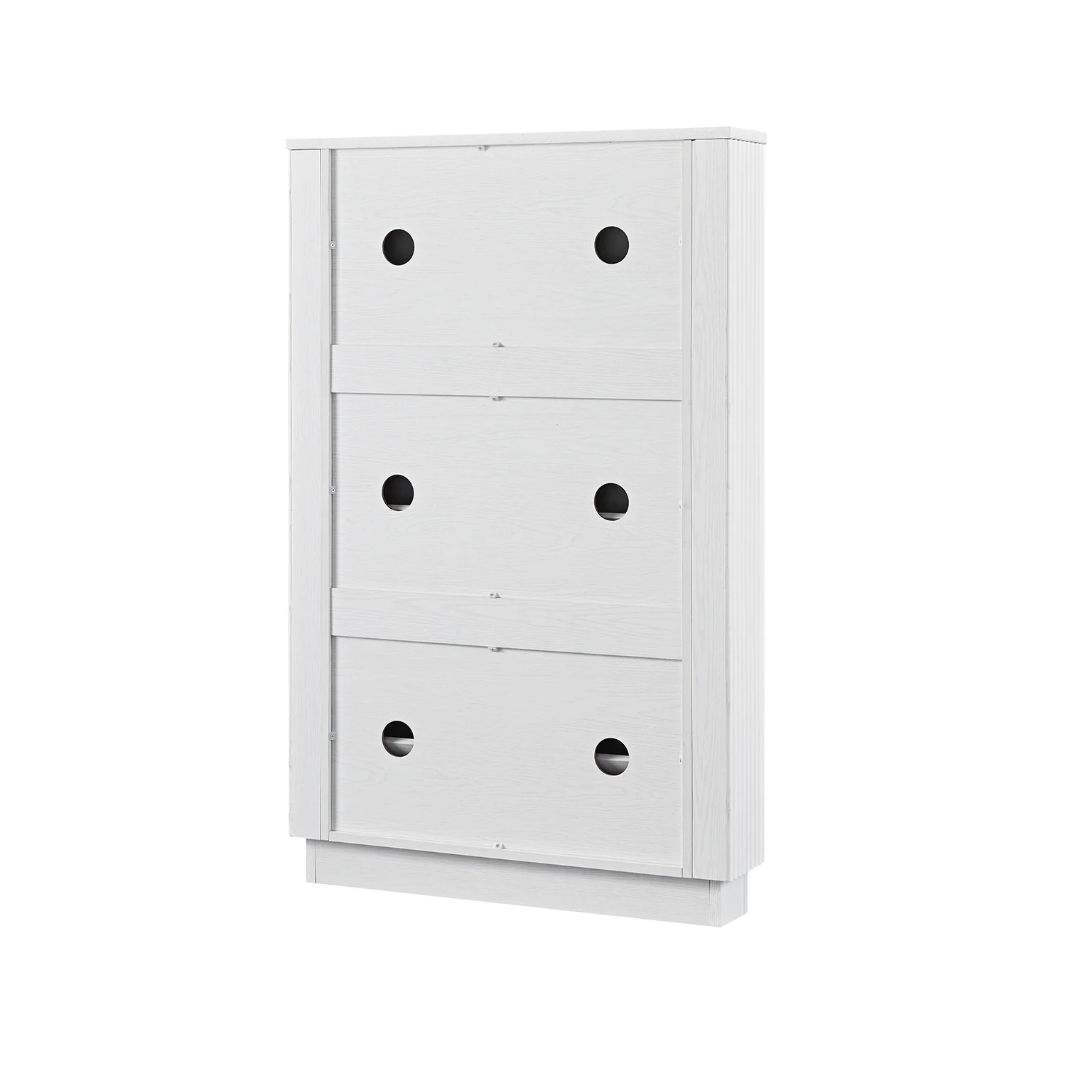 Maru 3-Door Shoe Storage Cabinet, Washed White - Image 13