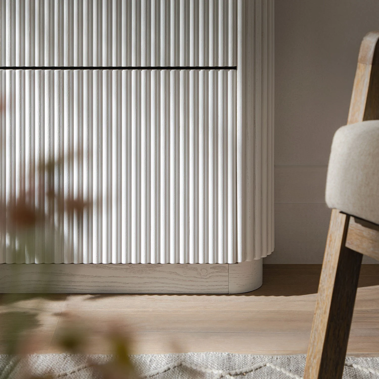 Maru 3-Door Shoe Storage Cabinet, Washed White - Image 6