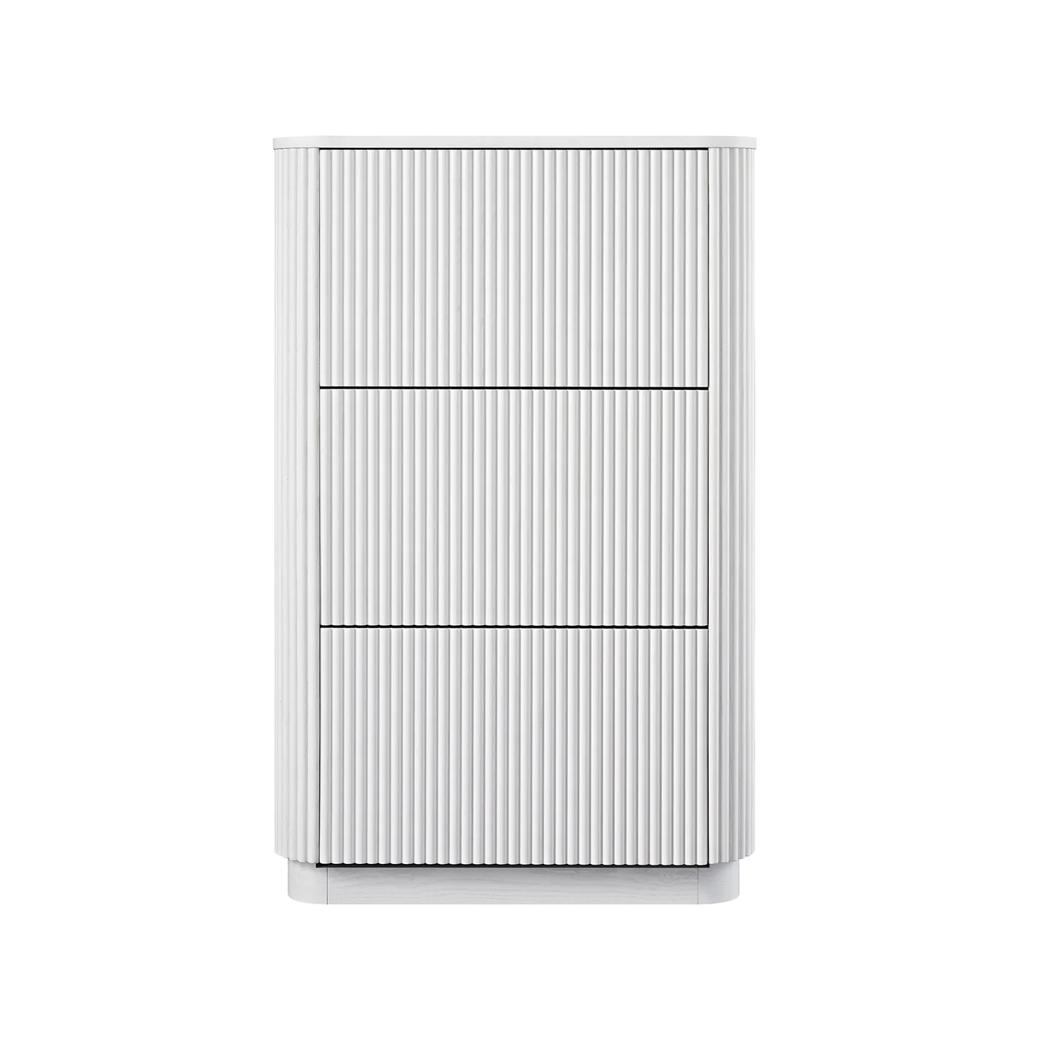 Maru 3-Door Shoe Storage Cabinet, Washed White - Image 7