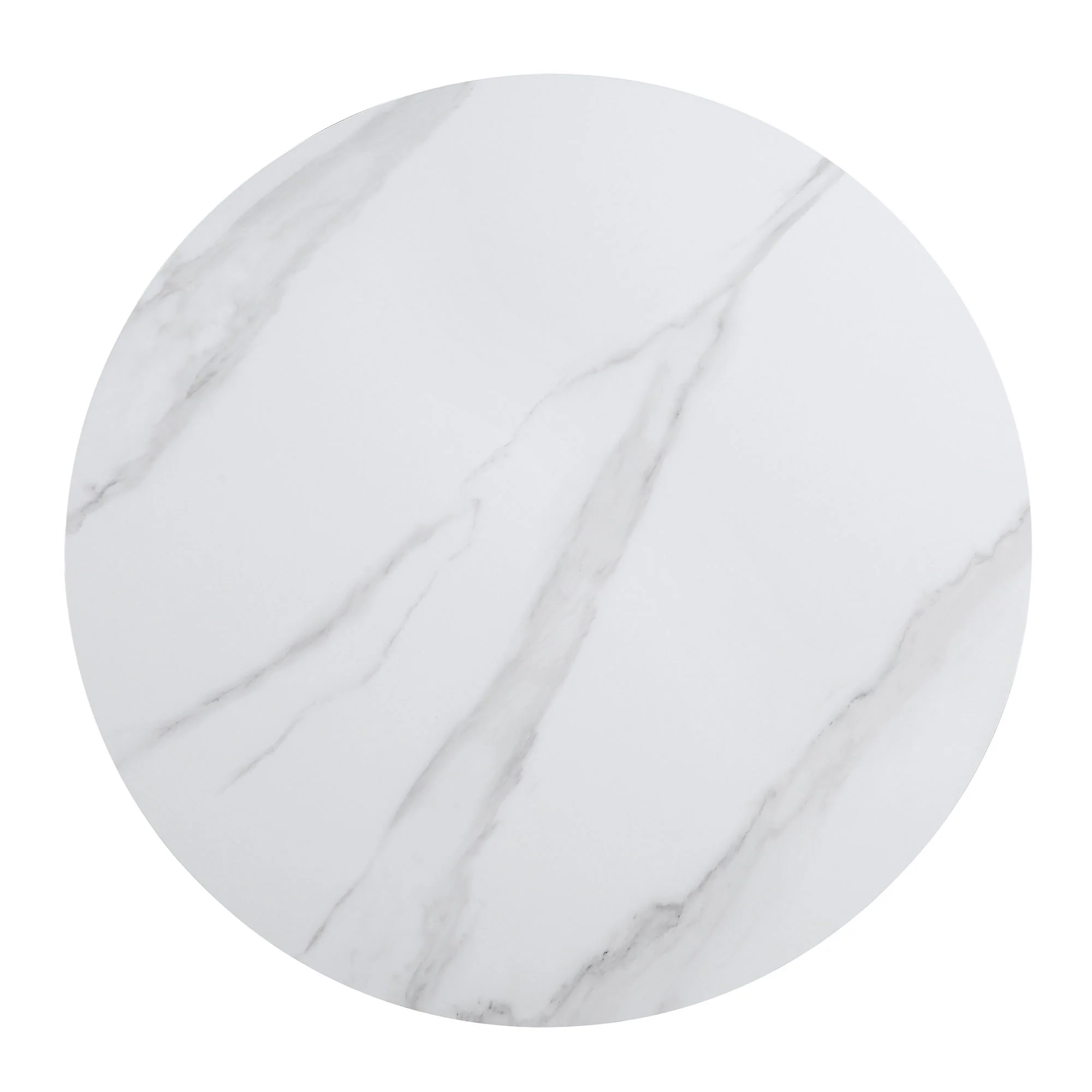 Maru Ceramic Top Black Pedestal Round Dining Table - Image 6