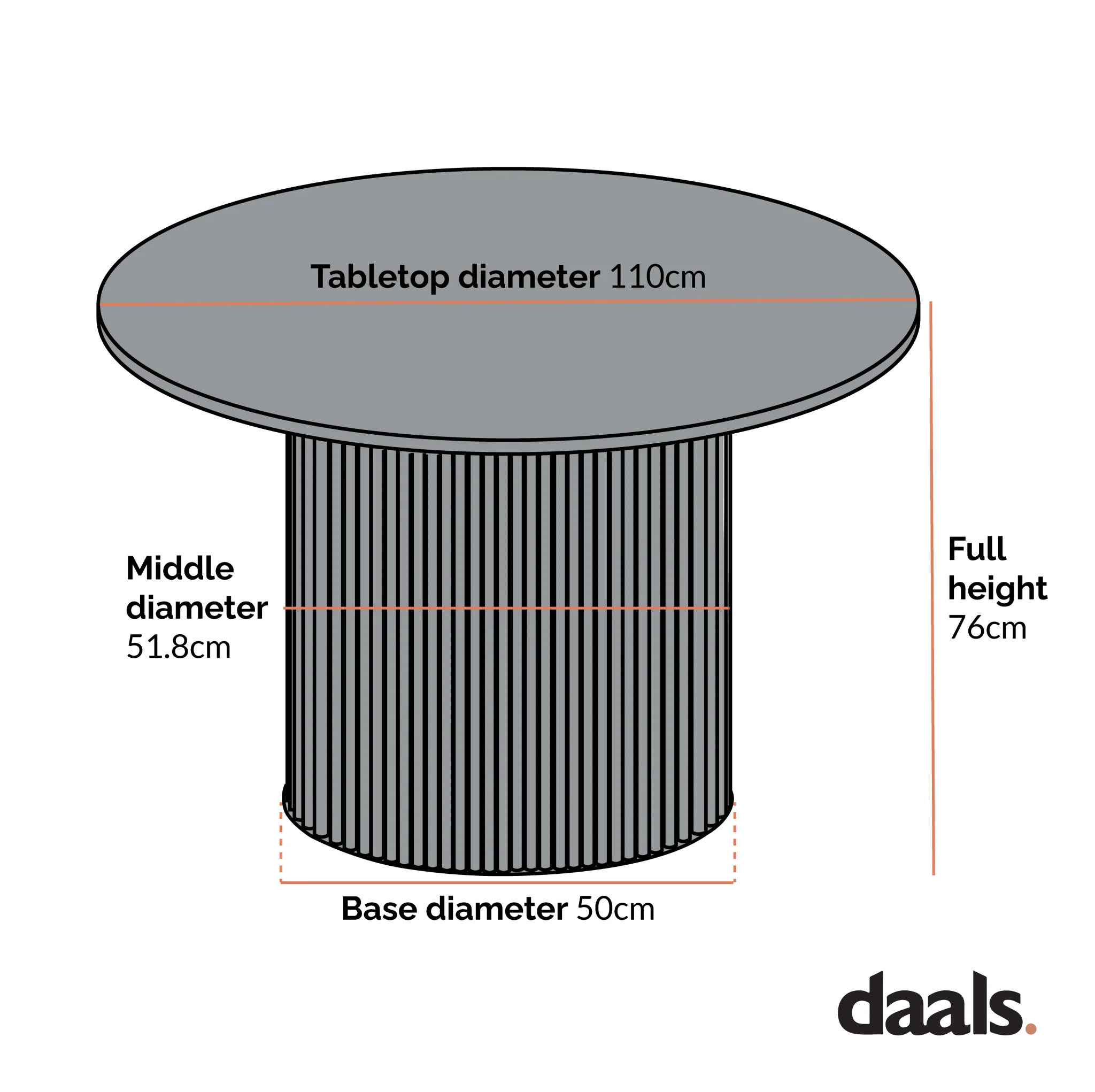 Maru Ceramic Top Black Pedestal Round Dining Table - Image 5