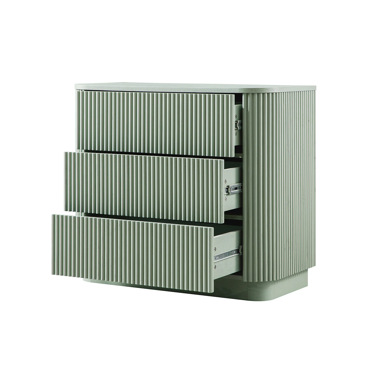 Maru Chest of 3 Drawers, Sage Green - Image 9