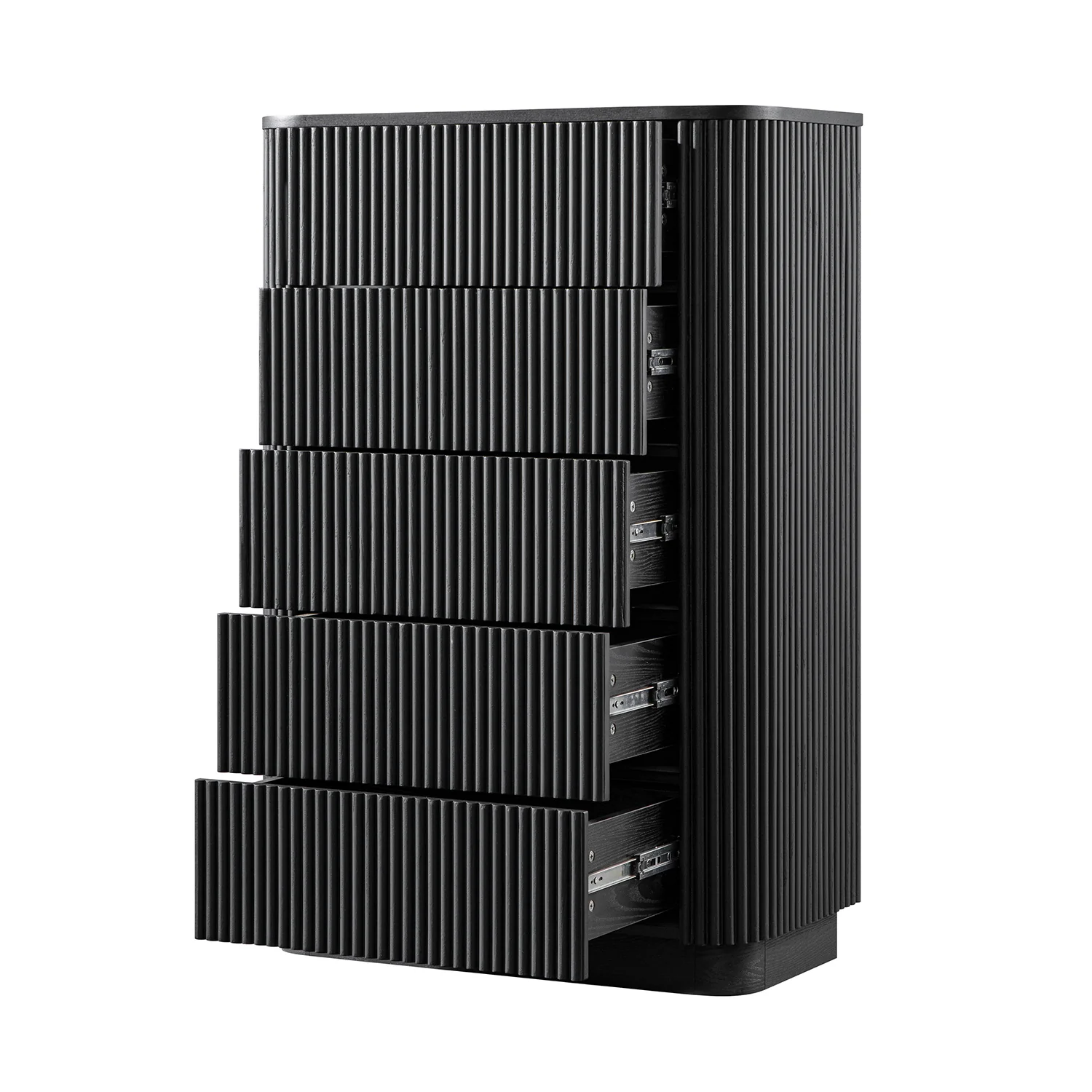 Maru Chest of 5 Drawers, Black - Image 11