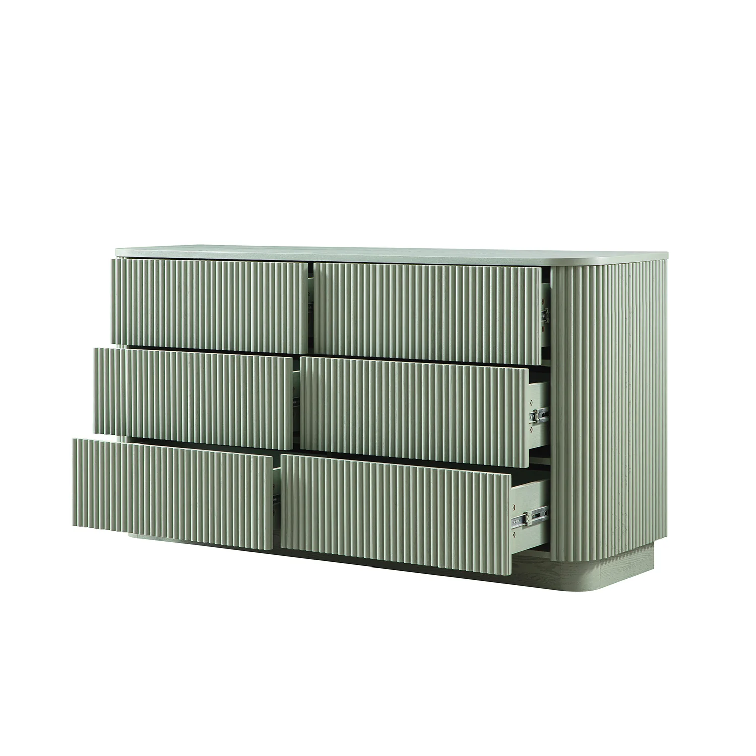 Maru Chest of 6 Drawers, Sage Green - Image 9