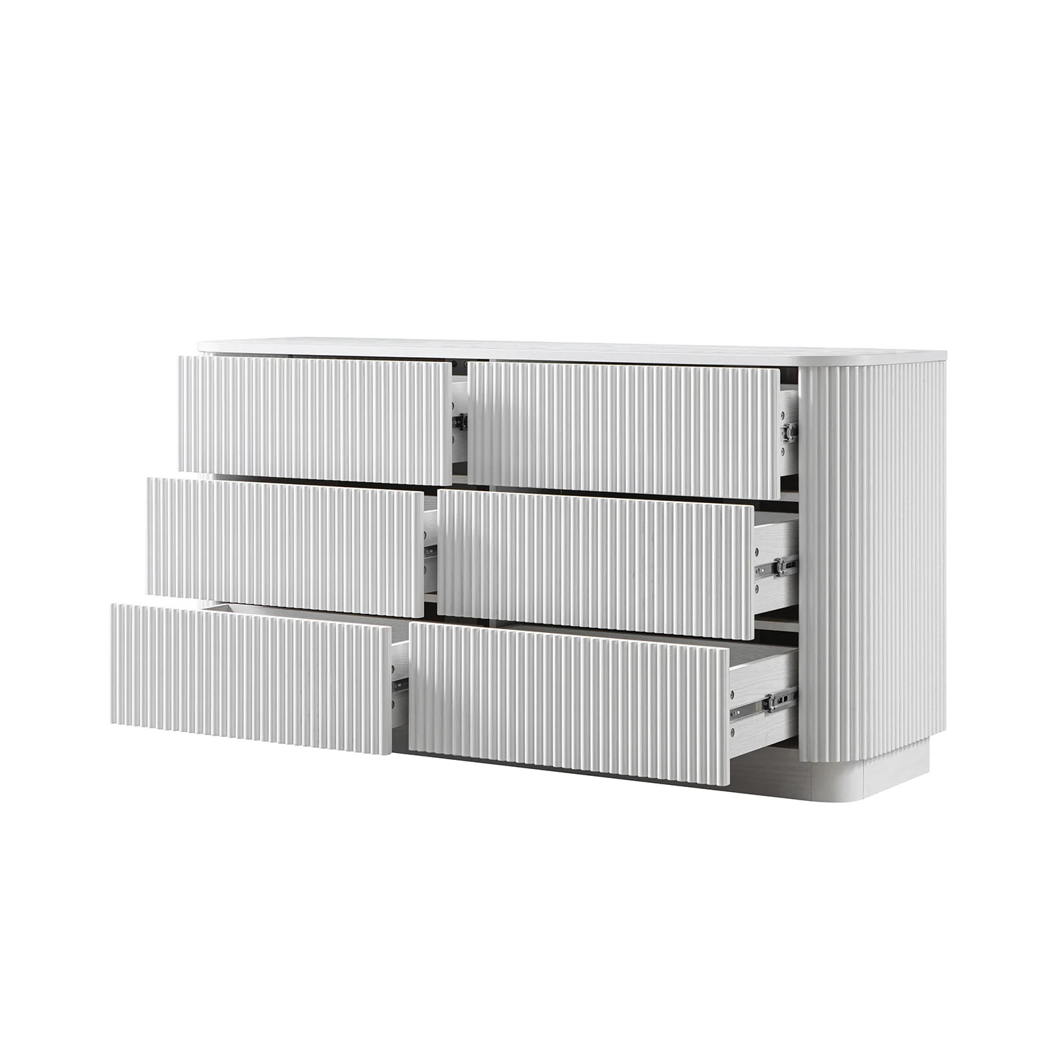 Maru Chest of 6 Drawers, Washed White - Image 4