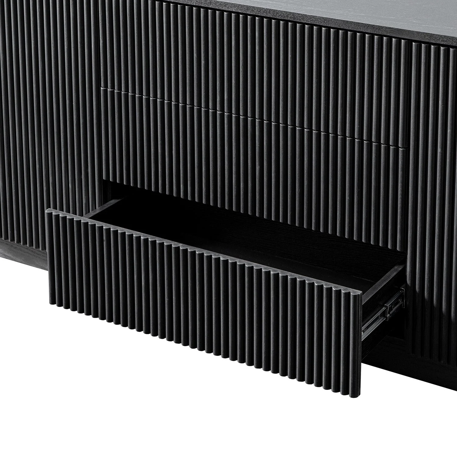 Maru Large 2-Door Sideboard with Drawers, Black - Image 16