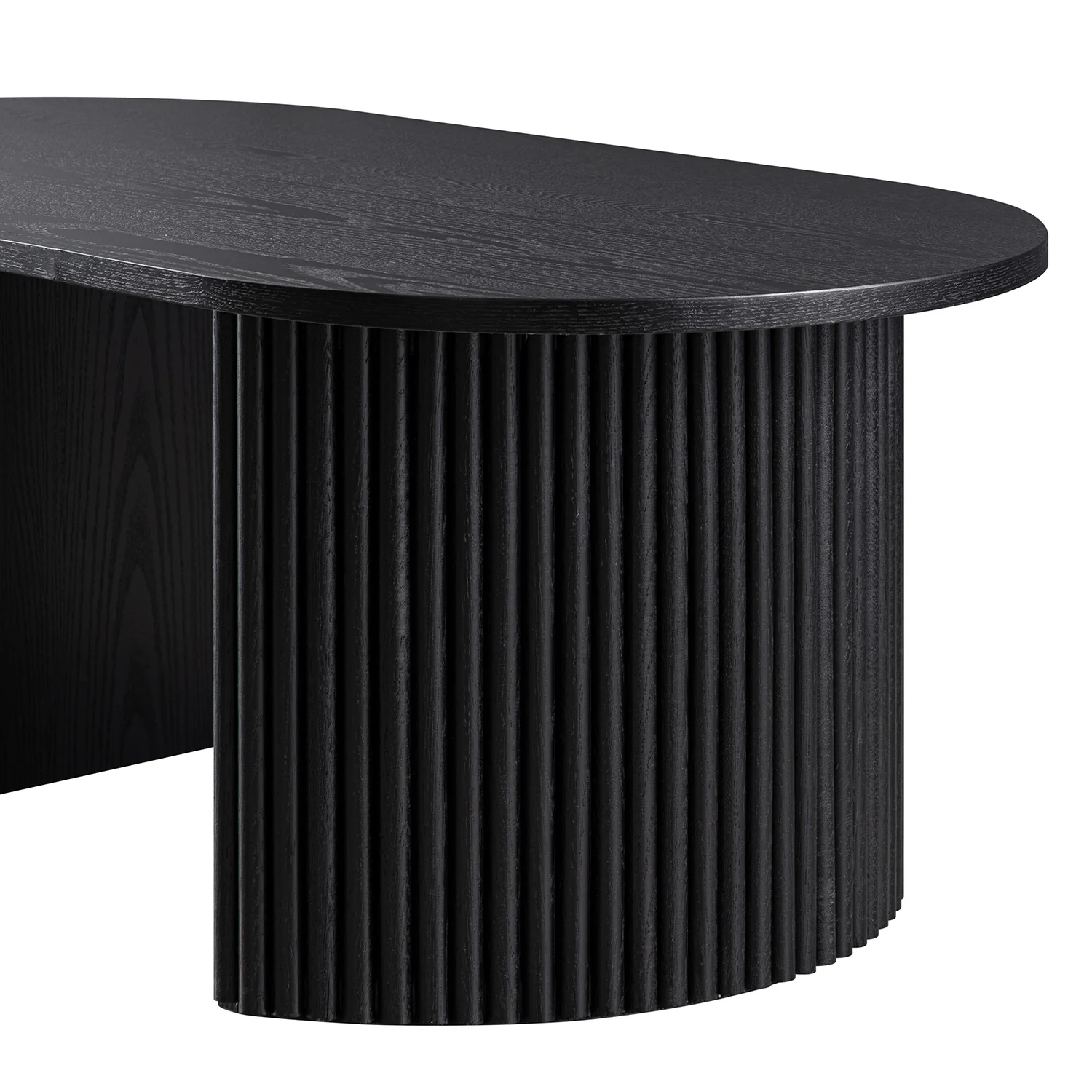 Maru Oval Coffee Table, Black - Image 6