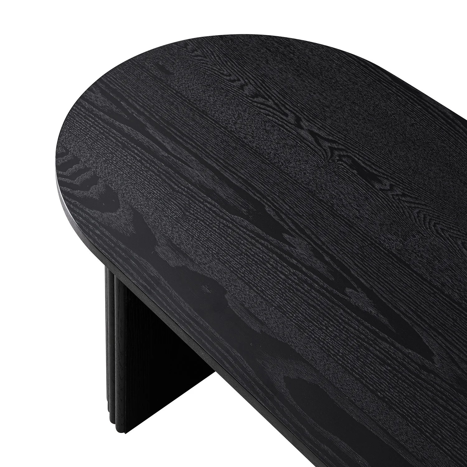 Maru Oval Coffee Table, Black - Image 7